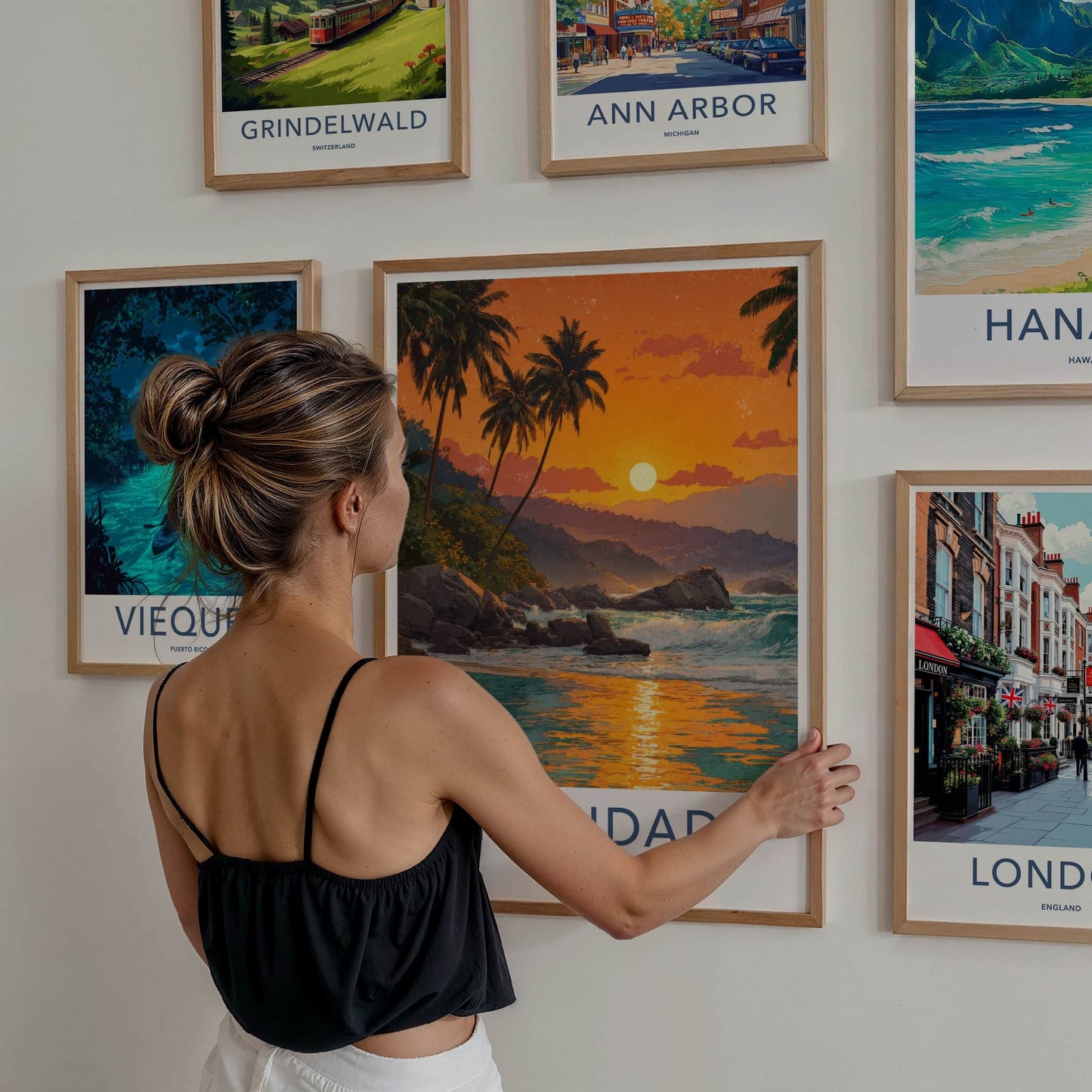 Trinidad Poster - Caribbean Travel Print - Tropical Sunset Shore Wall Art