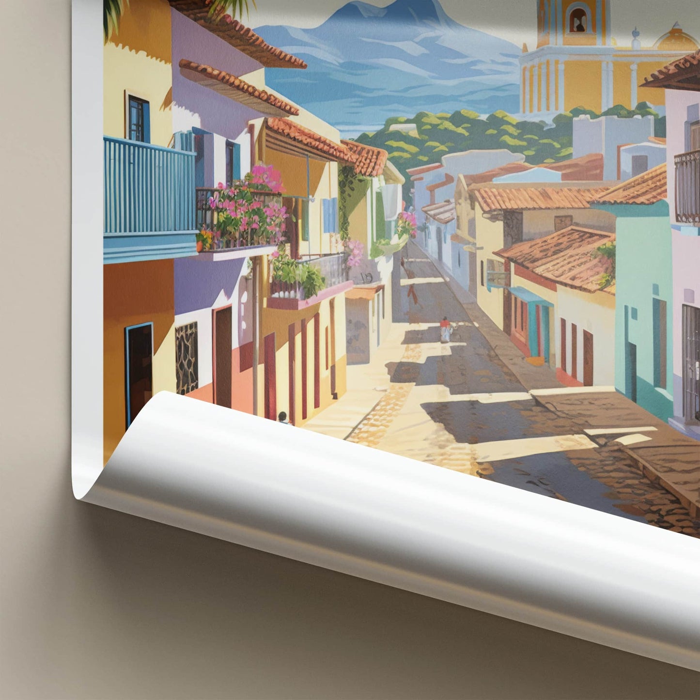 Trinidad Poster - Cuba Travel Art - Vibrant Street Church Home Decor