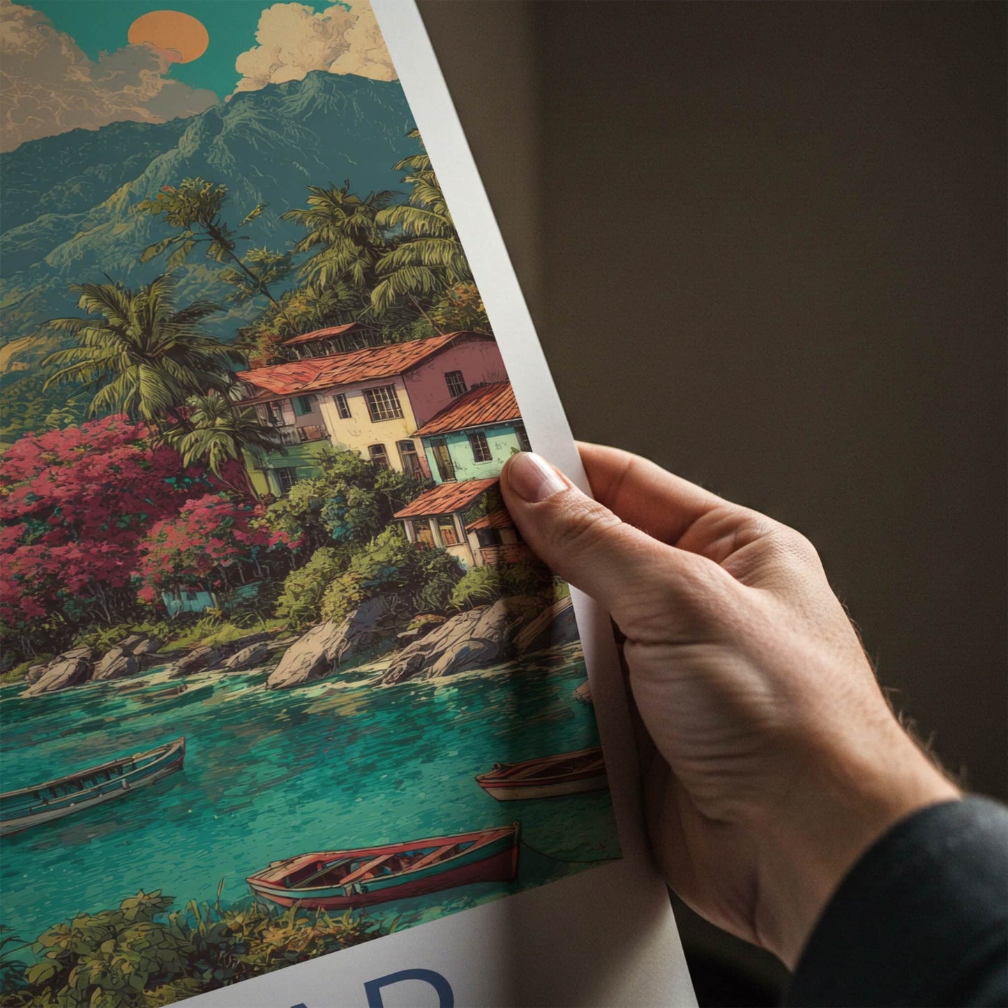 Trinidad Poster - Trinidad and Tobago Pink Blossoms Vista Wall Art