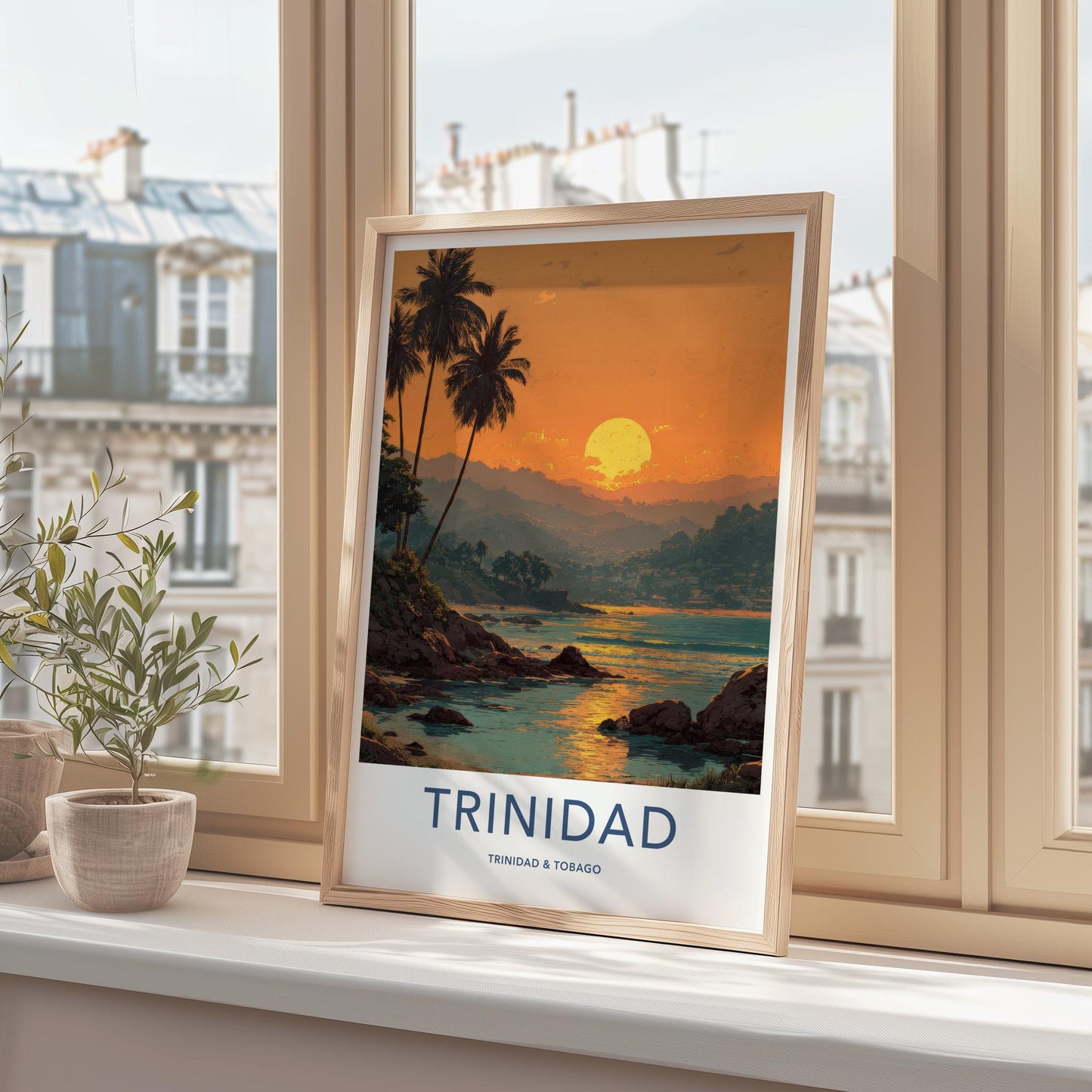 Trinidad Poster - Trinidad And Tobago Travel Art - Tropical Sunset Beach Home Decor
