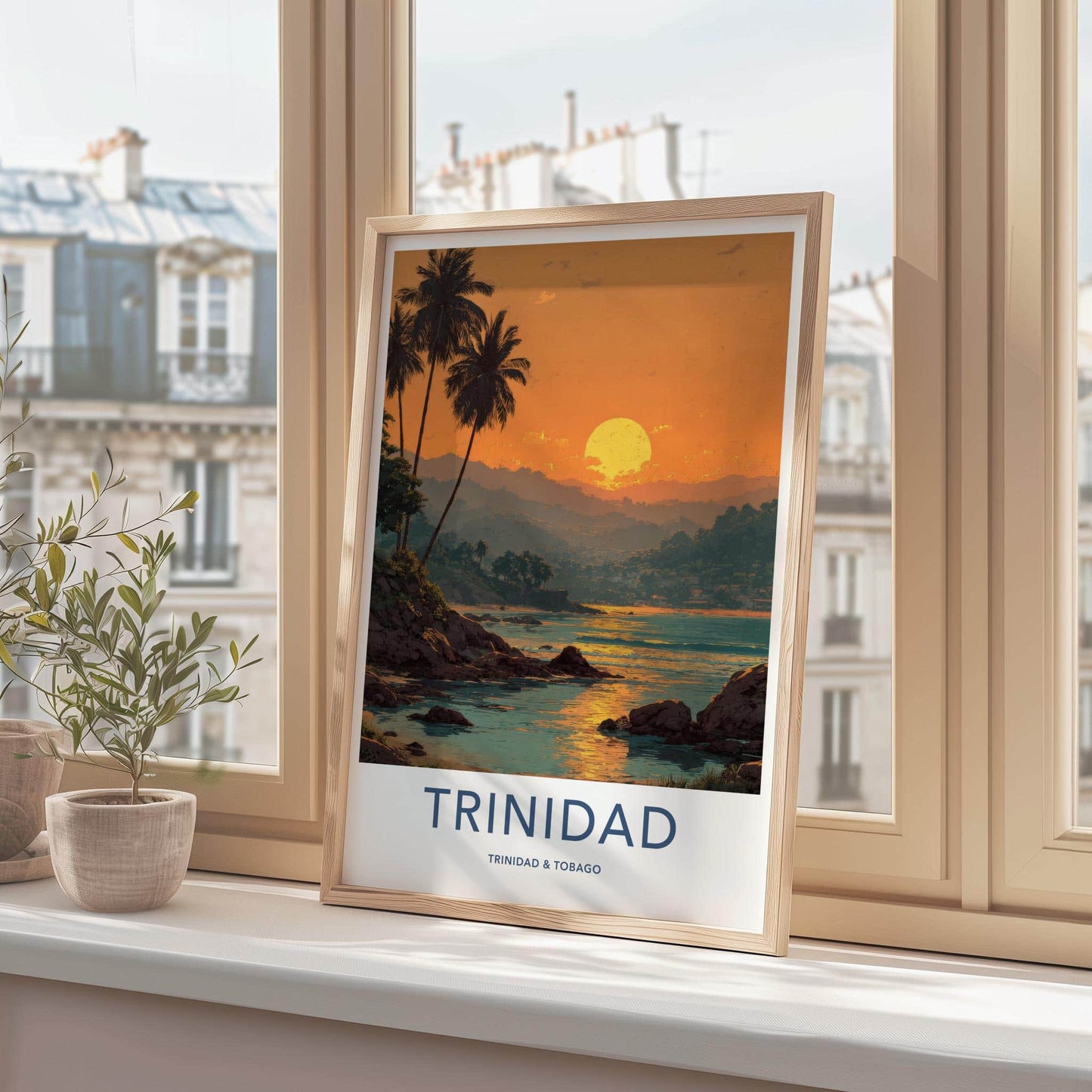 Trinidad Poster - Trinidad And Tobago Travel Art - Tropical Sunset Beach Home Decor