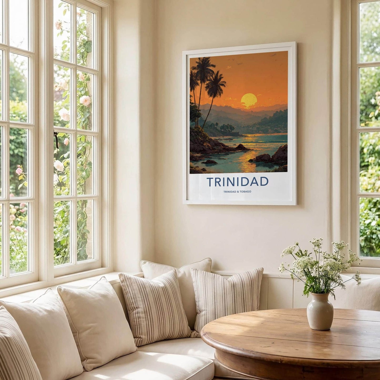 Trinidad Poster - Trinidad And Tobago Travel Art - Tropical Sunset Beach Home Decor