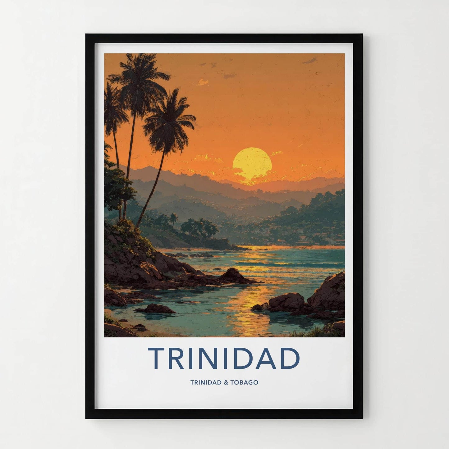 Trinidad Poster - Trinidad And Tobago Travel Art - Tropical Sunset Beach Home Decor