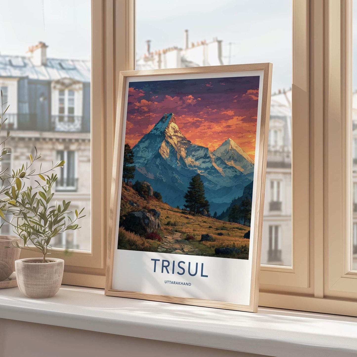 Trisul Poster - India Art Print - Uttarakhand Mountain Path Evening Home Decor