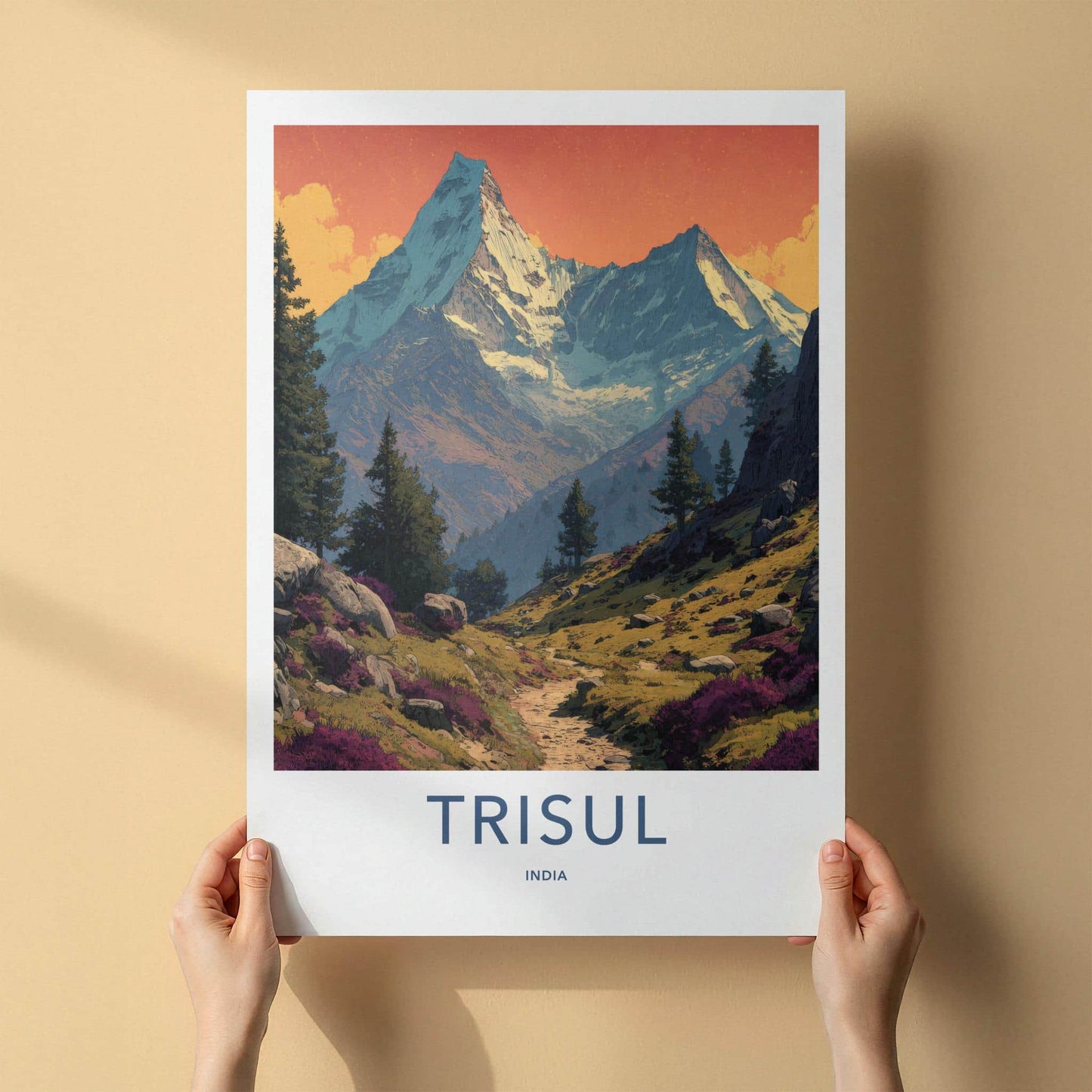 Trisul Poster - India Fine Art - Uttarakhand Majestic Snowy Mountain Gift