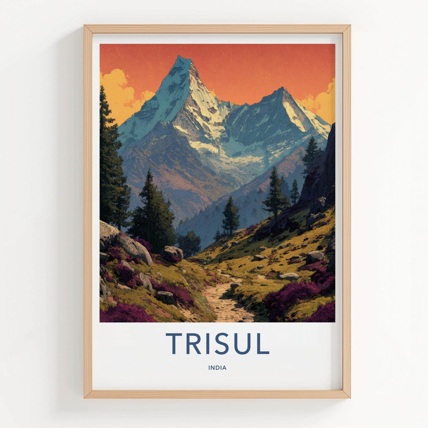 Trisul Poster - India Fine Art - Uttarakhand Majestic Snowy Mountain Gift