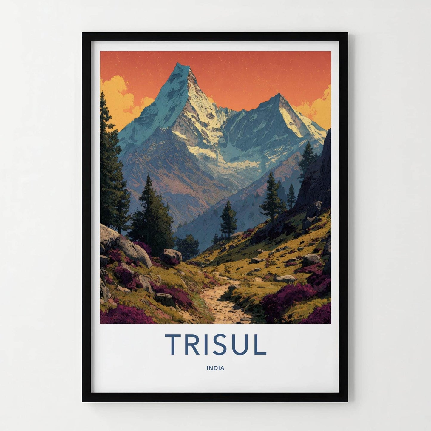 Trisul Poster - India Fine Art - Uttarakhand Majestic Snowy Mountain Gift