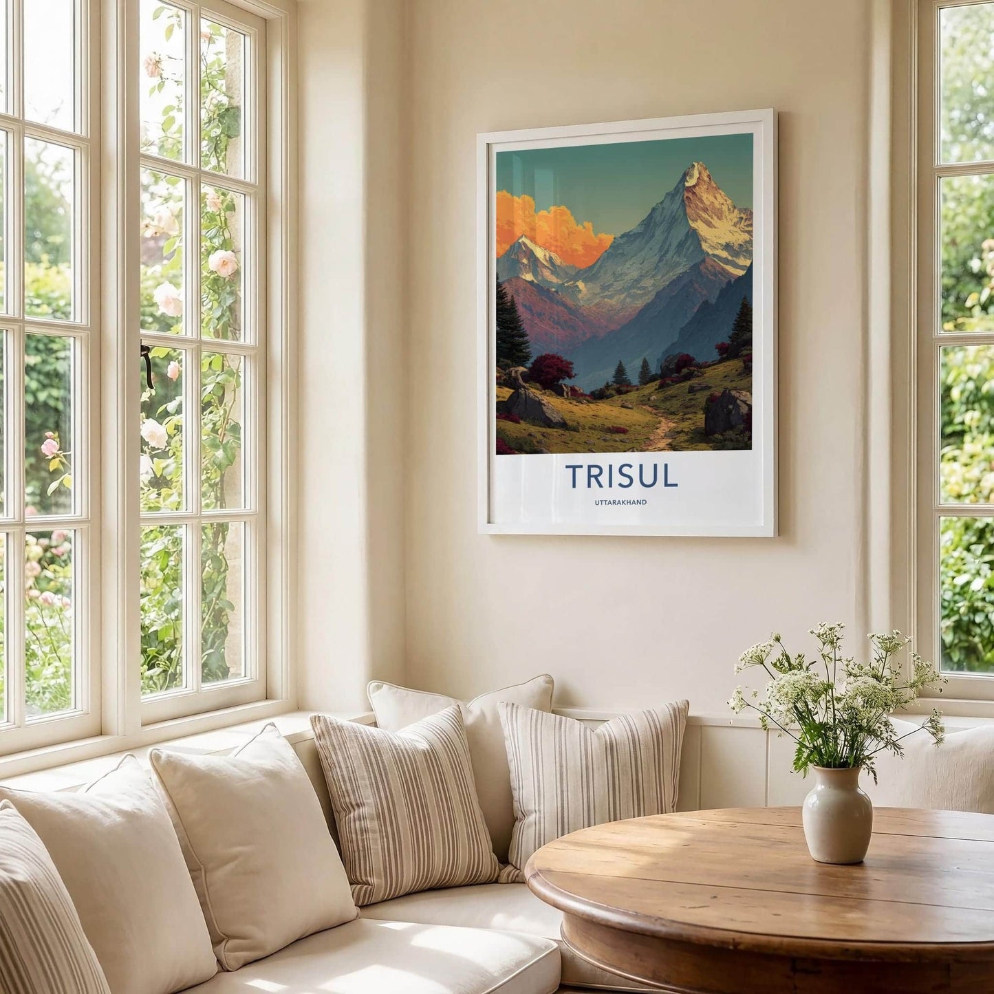 Trisul Poster - India Travel Art - Uttarakhand Mountain View Wall Decor