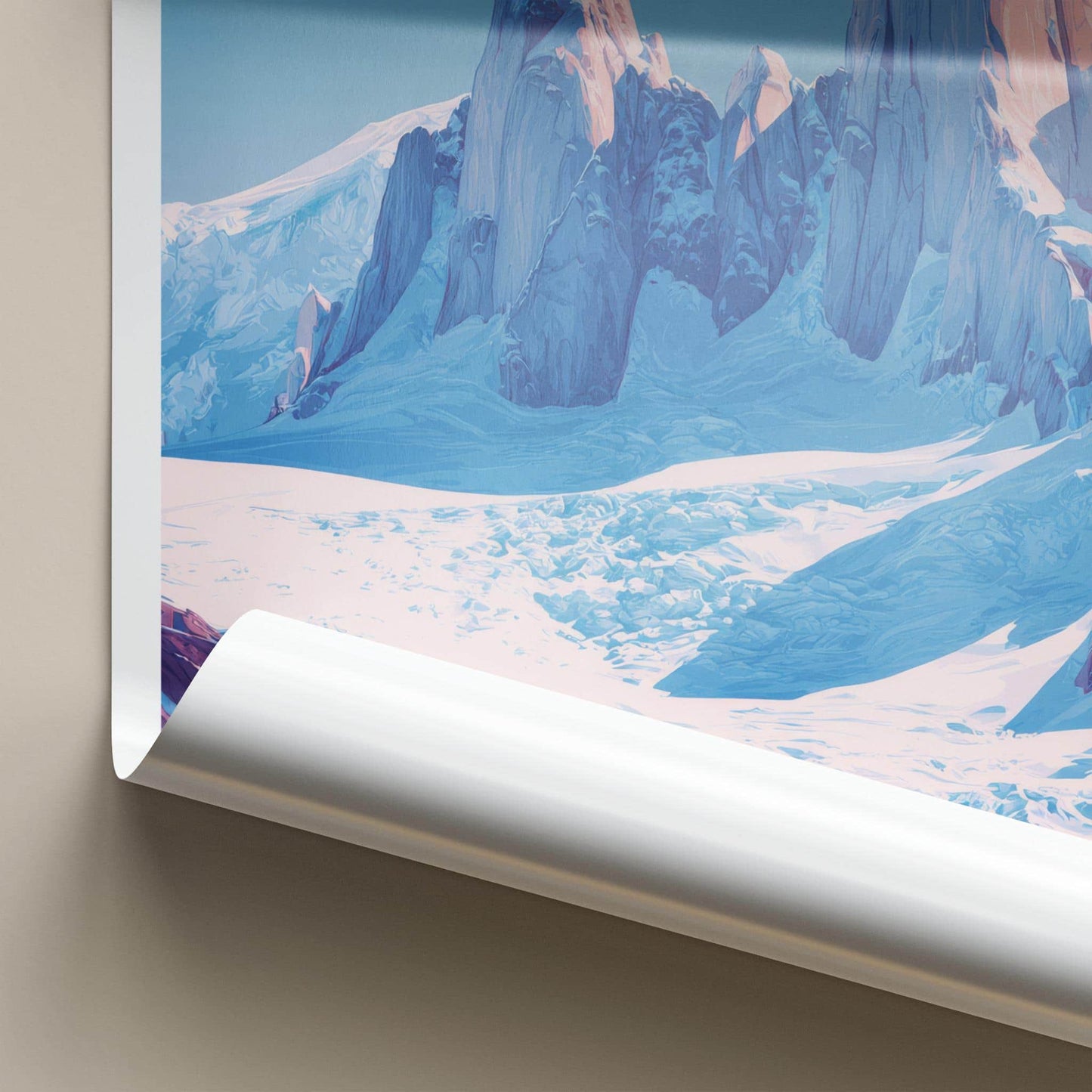 Tronador Poster - Argentina Travel Art - Icy Mountain Landscape Home Decor