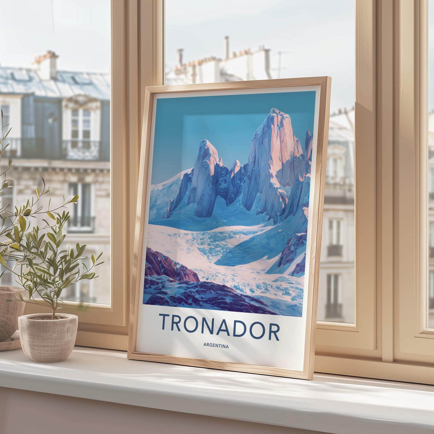 Tronador Poster - Argentina Travel Art - Icy Mountain Landscape Home Decor
