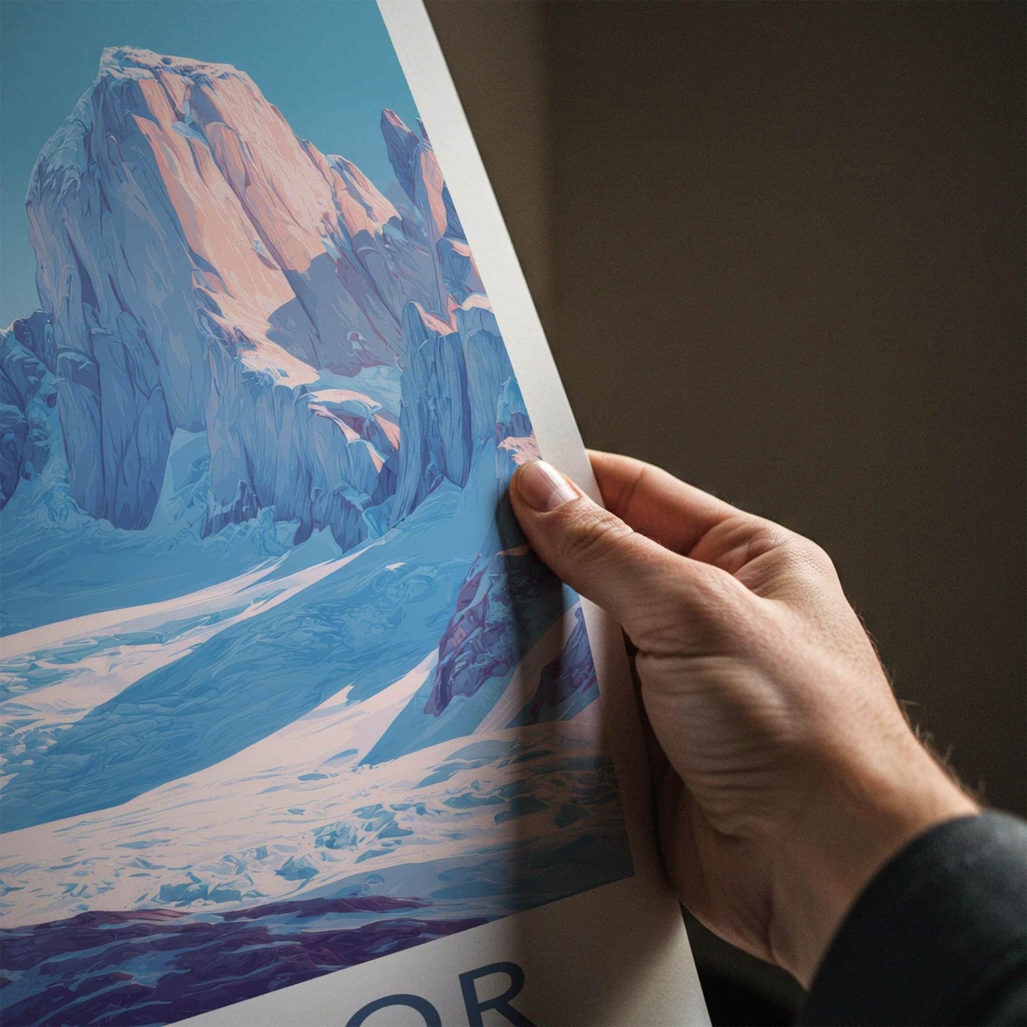 Tronador Poster - Argentina Travel Art - Icy Mountain Landscape Home Decor