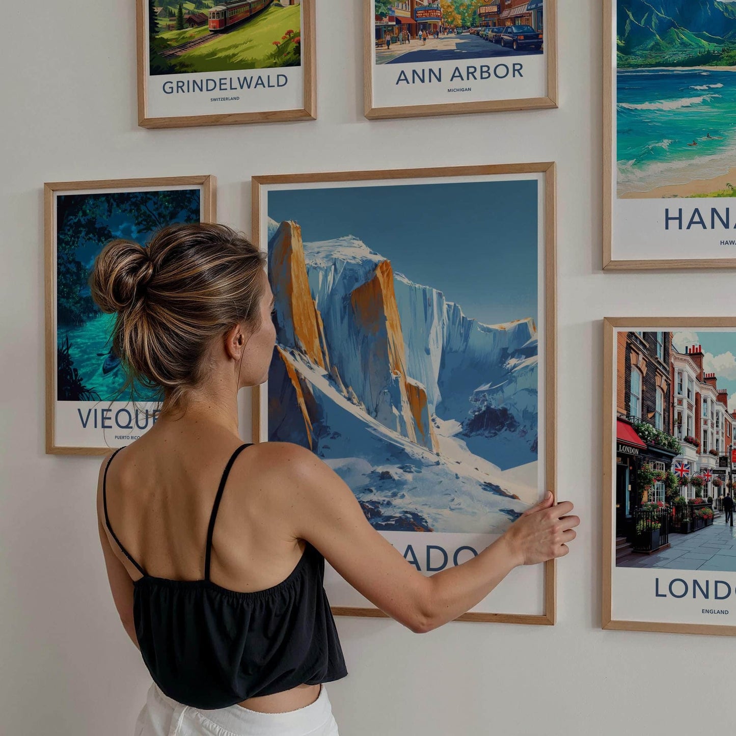 Tronador Poster - Argentina Travel Art - Orange Rock Glaciers Wall Decor