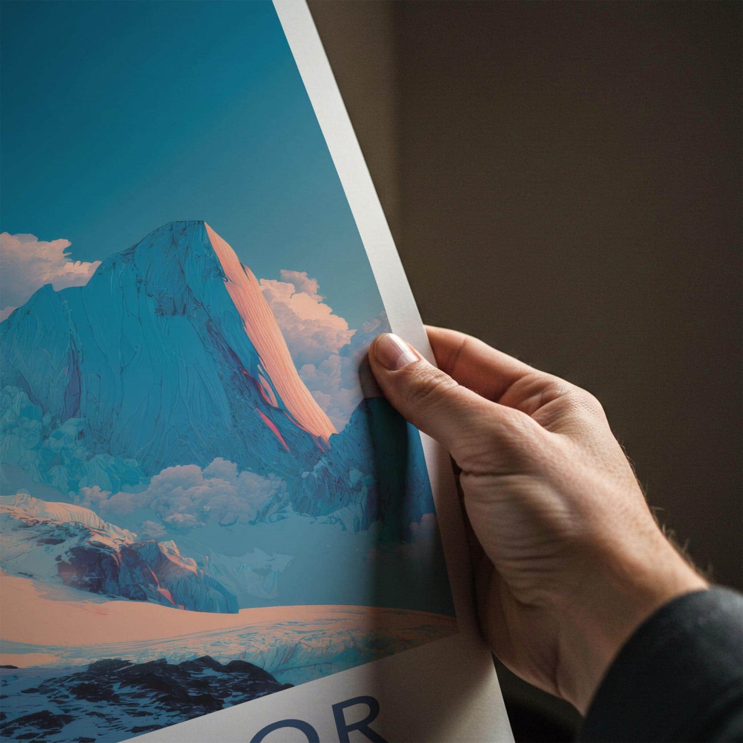 Tronador Poster - Argentina Travel Art - Sunrise Mountain Peaks Home Decor