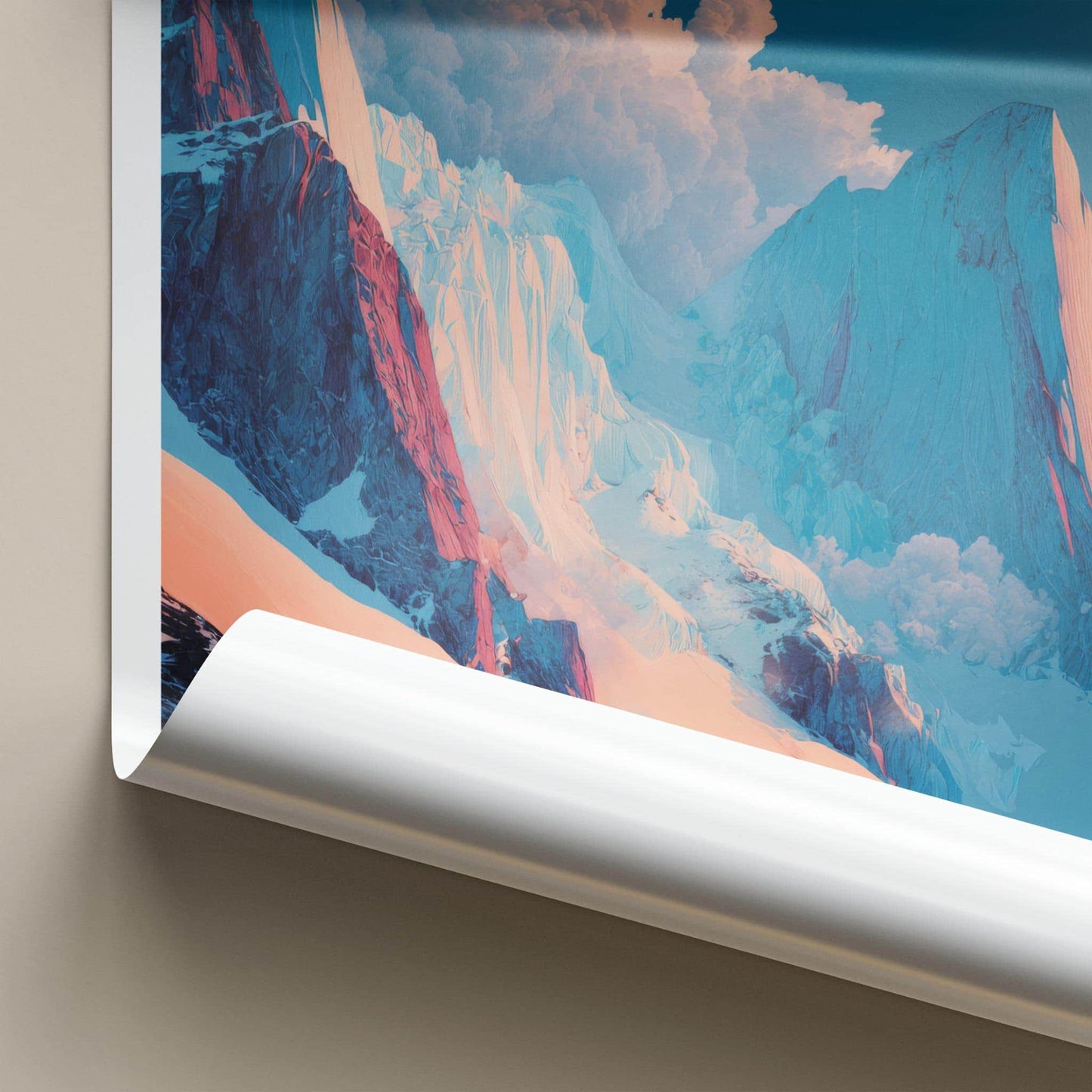 Tronador Poster - Argentina Travel Art - Sunrise Mountain Peaks Home Decor