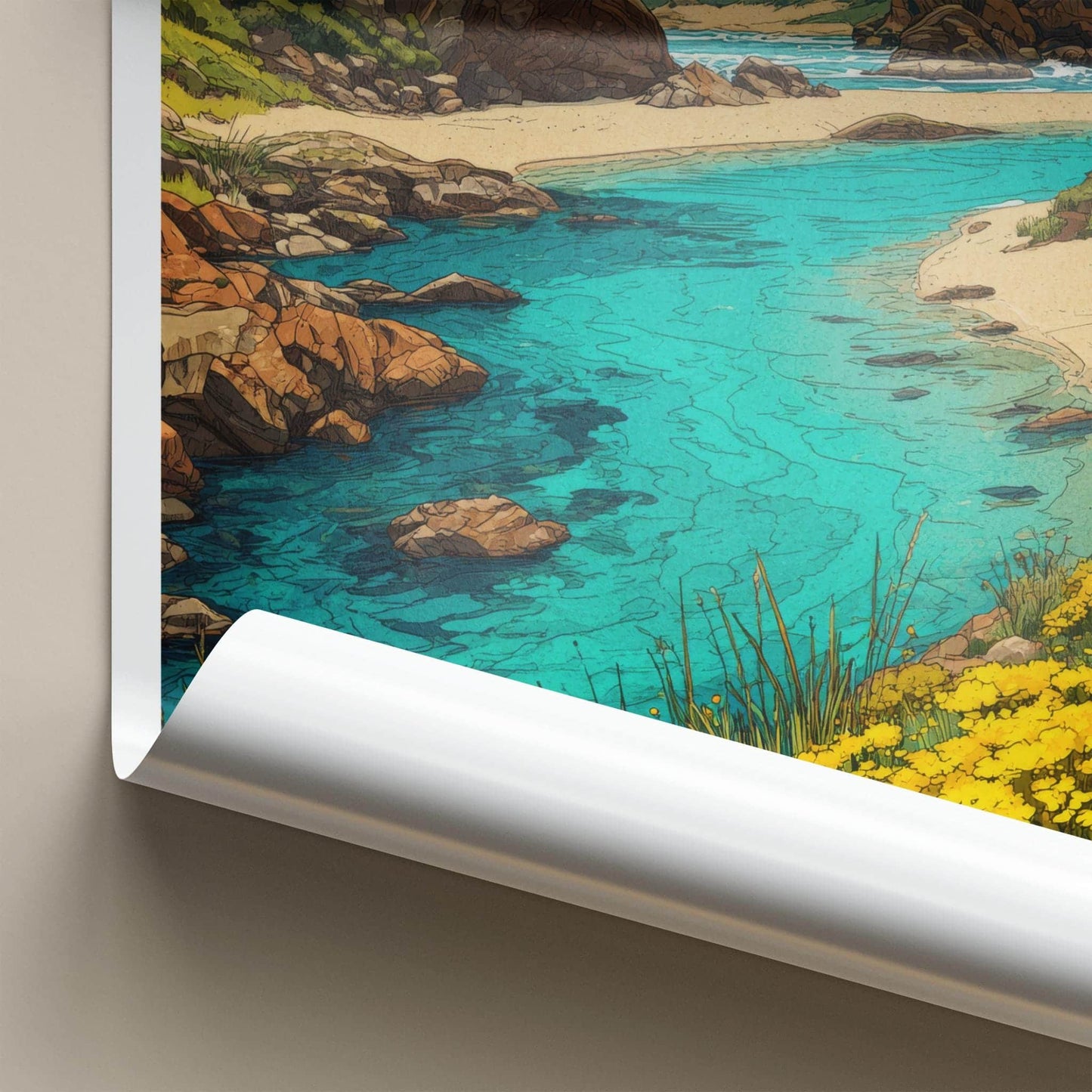 Tsitsikamma Poster - South Africa Travel Art - Clear Water Rocky Shore Home Decor
