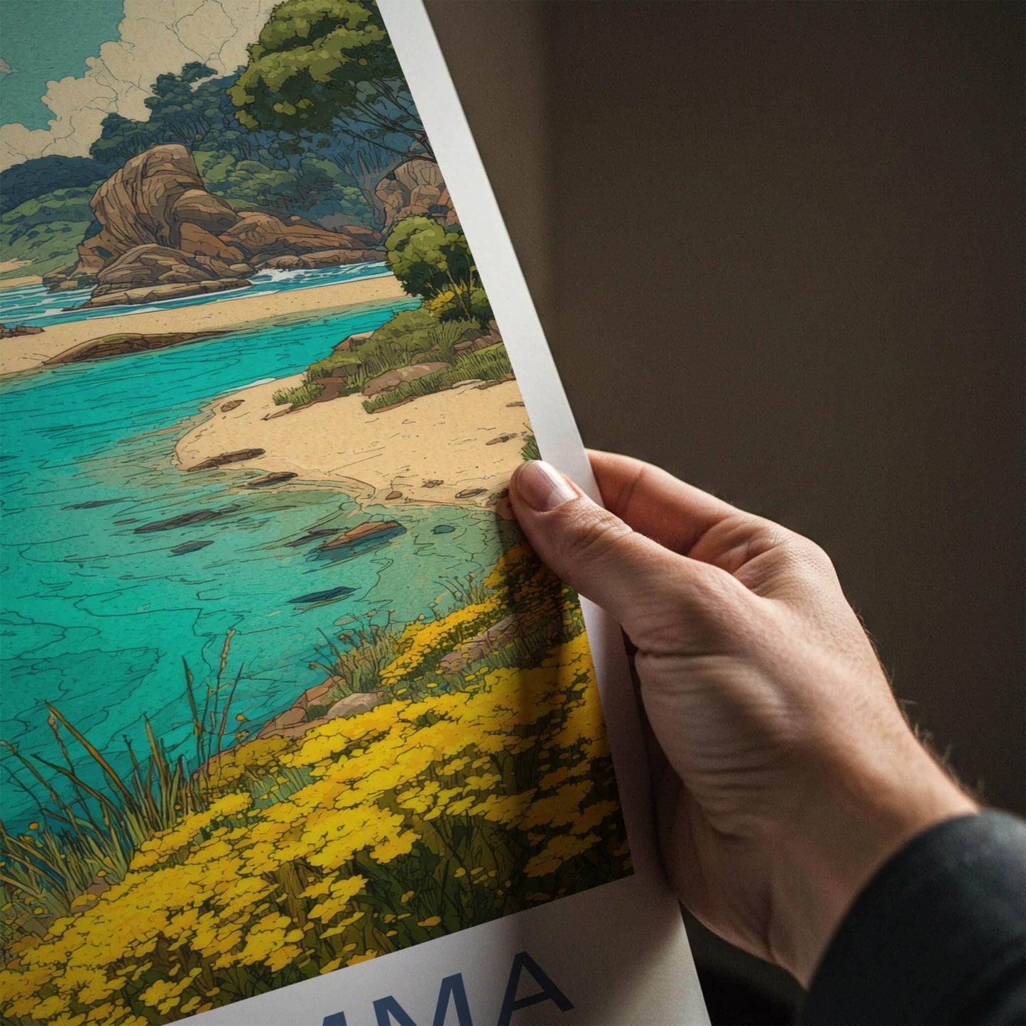 Tsitsikamma Poster - South Africa Travel Art - Clear Water Rocky Shore Home Decor