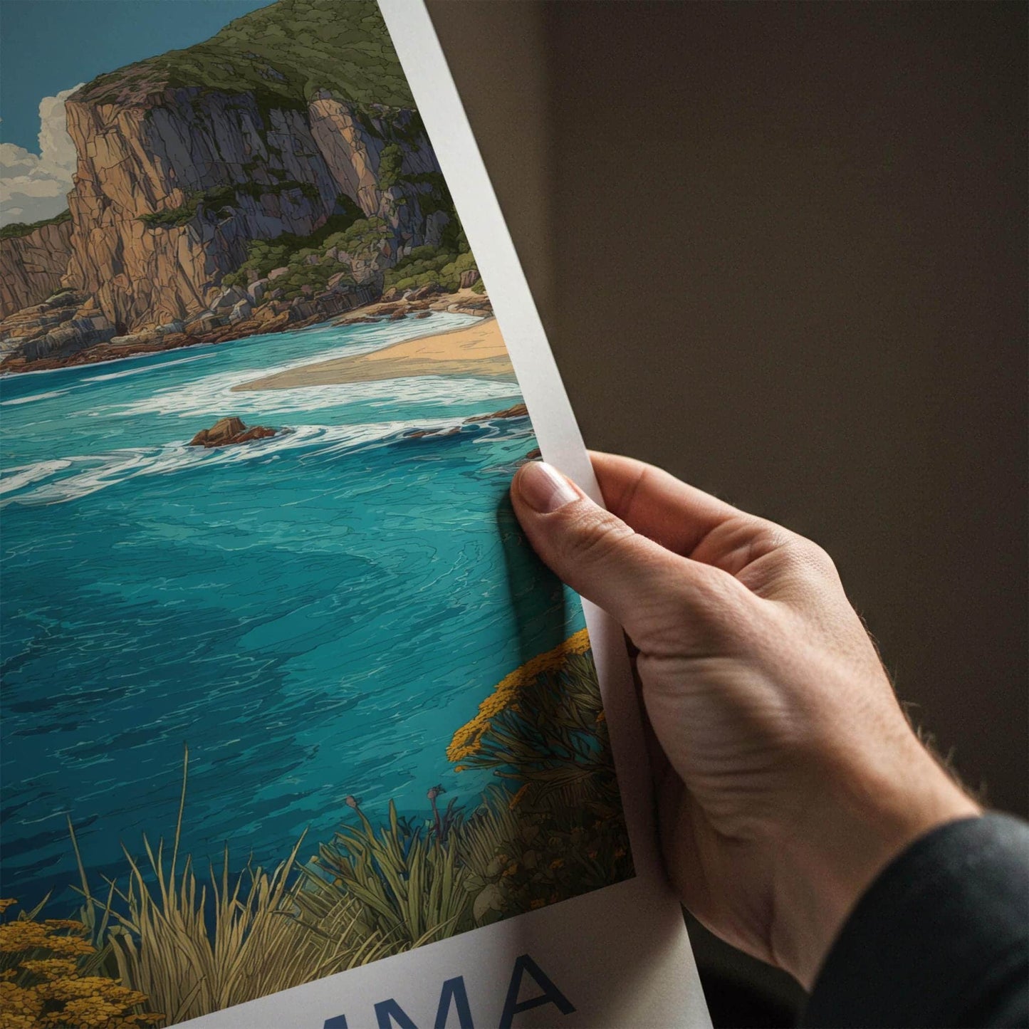 Tsitsikamma Poster - South Africa Travel Art - Golden Flowers Coast Home Decor