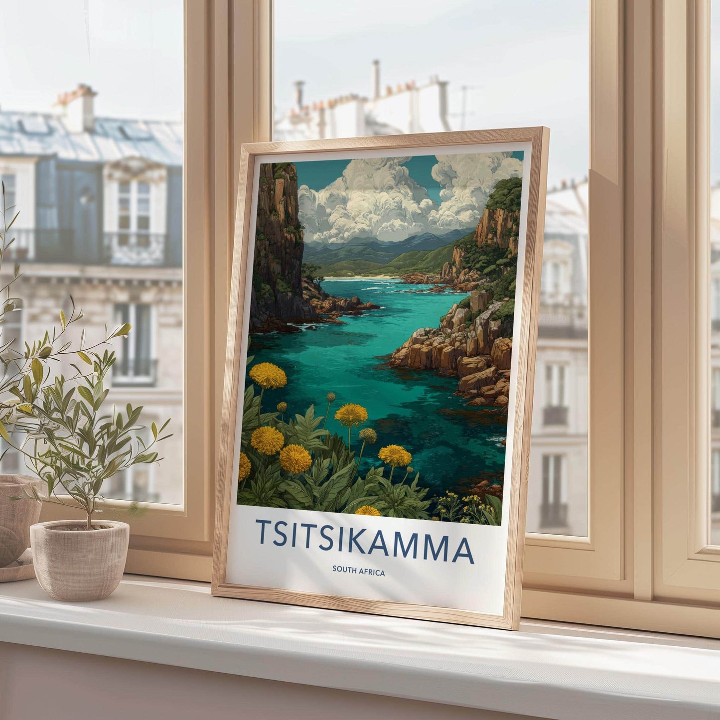 Tsitsikamma Poster - South Africa Travel Art - Turquoise Water Cliffs Home Decor
