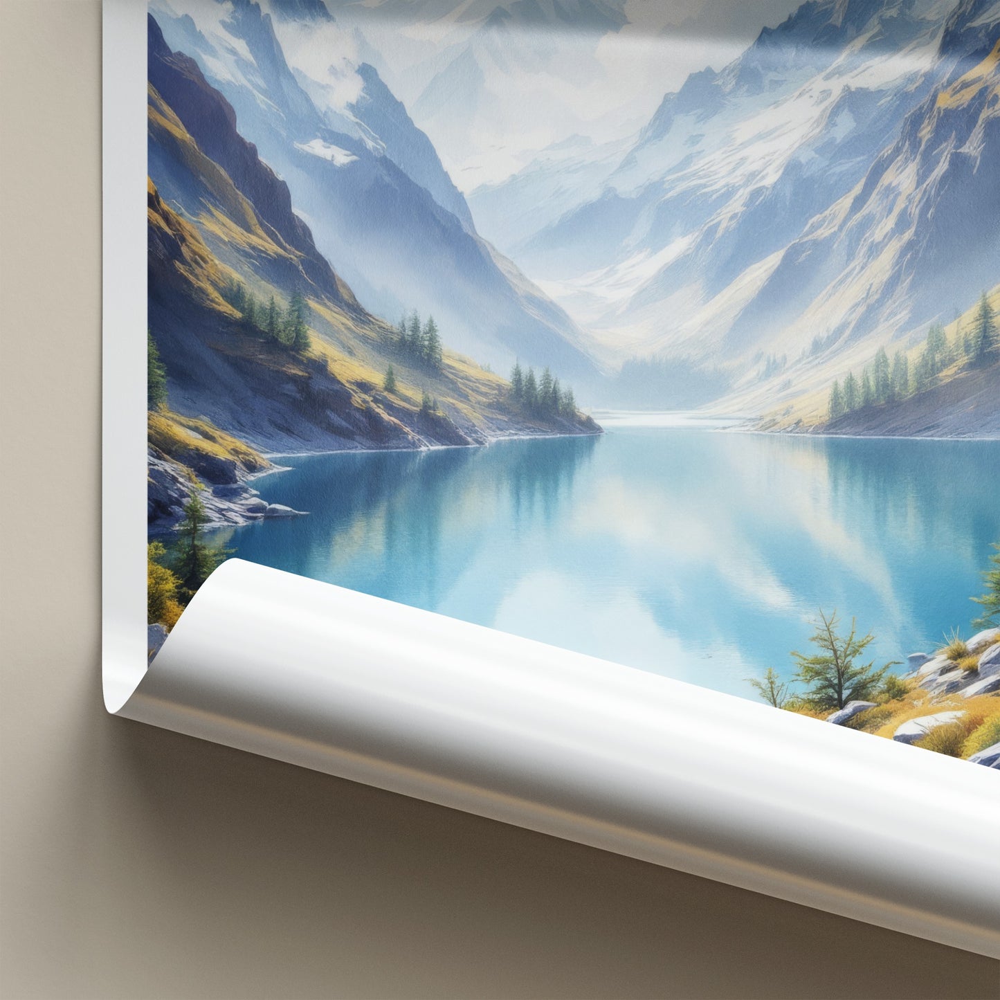 Tsomgo Lake Poster - India Travel Art - Sikkim Serene Mountain Vista Gallery Art