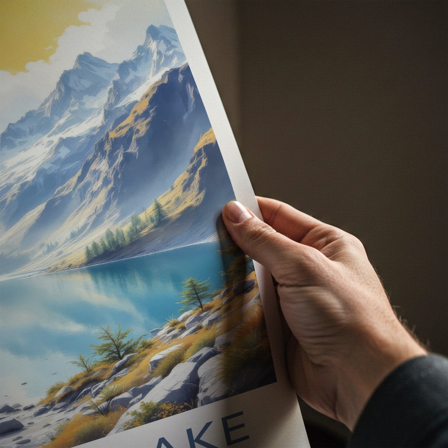 Tsomgo Lake Poster - India Travel Art - Sikkim Serene Mountain Vista Gallery Art
