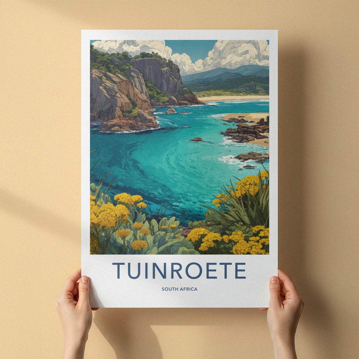 Tuinroete Poster - South Africa Travel Art - Rocky Shoreline Home Decor