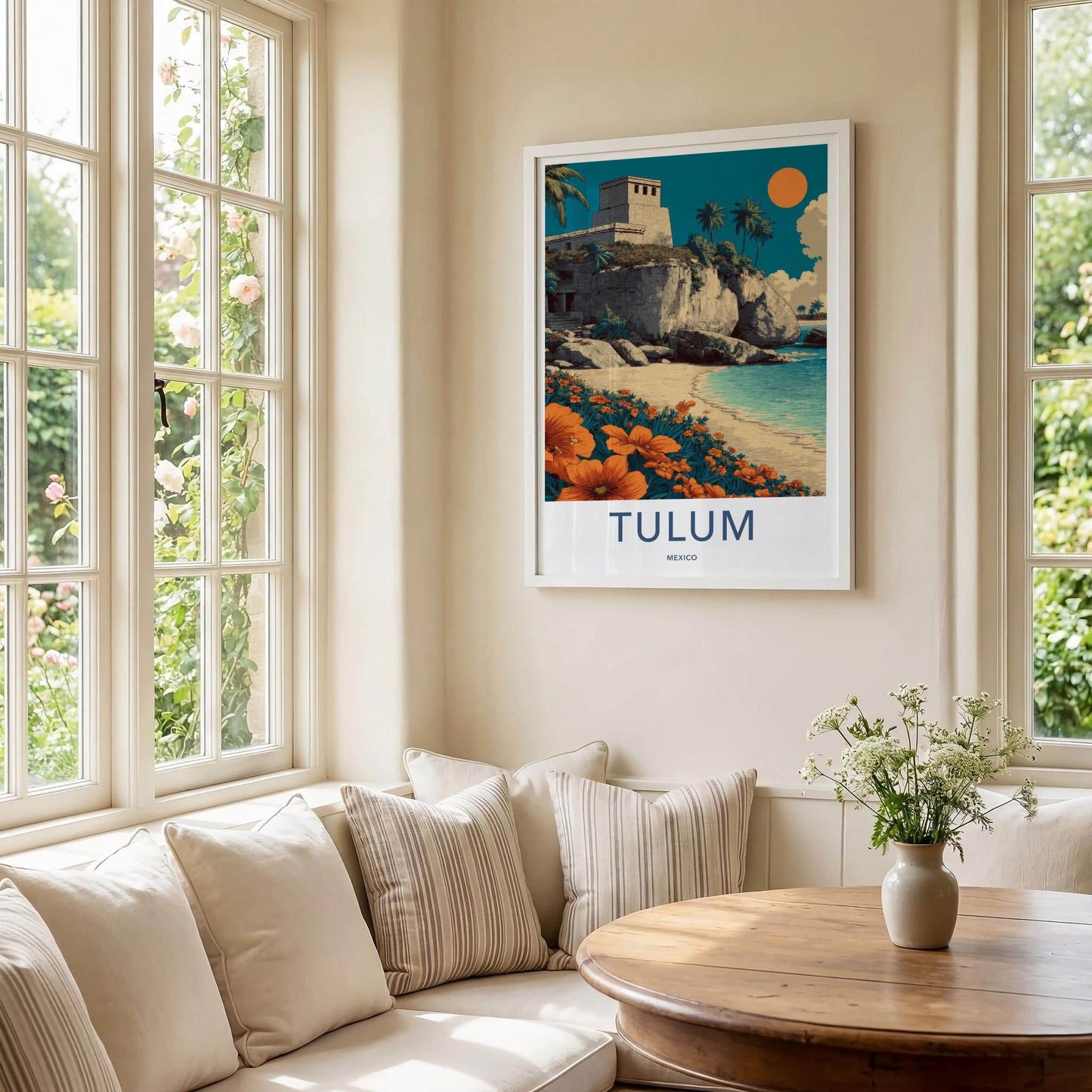 Tulum Poster - Mexico Framed Art - Ancient Temple Coast Home Decor