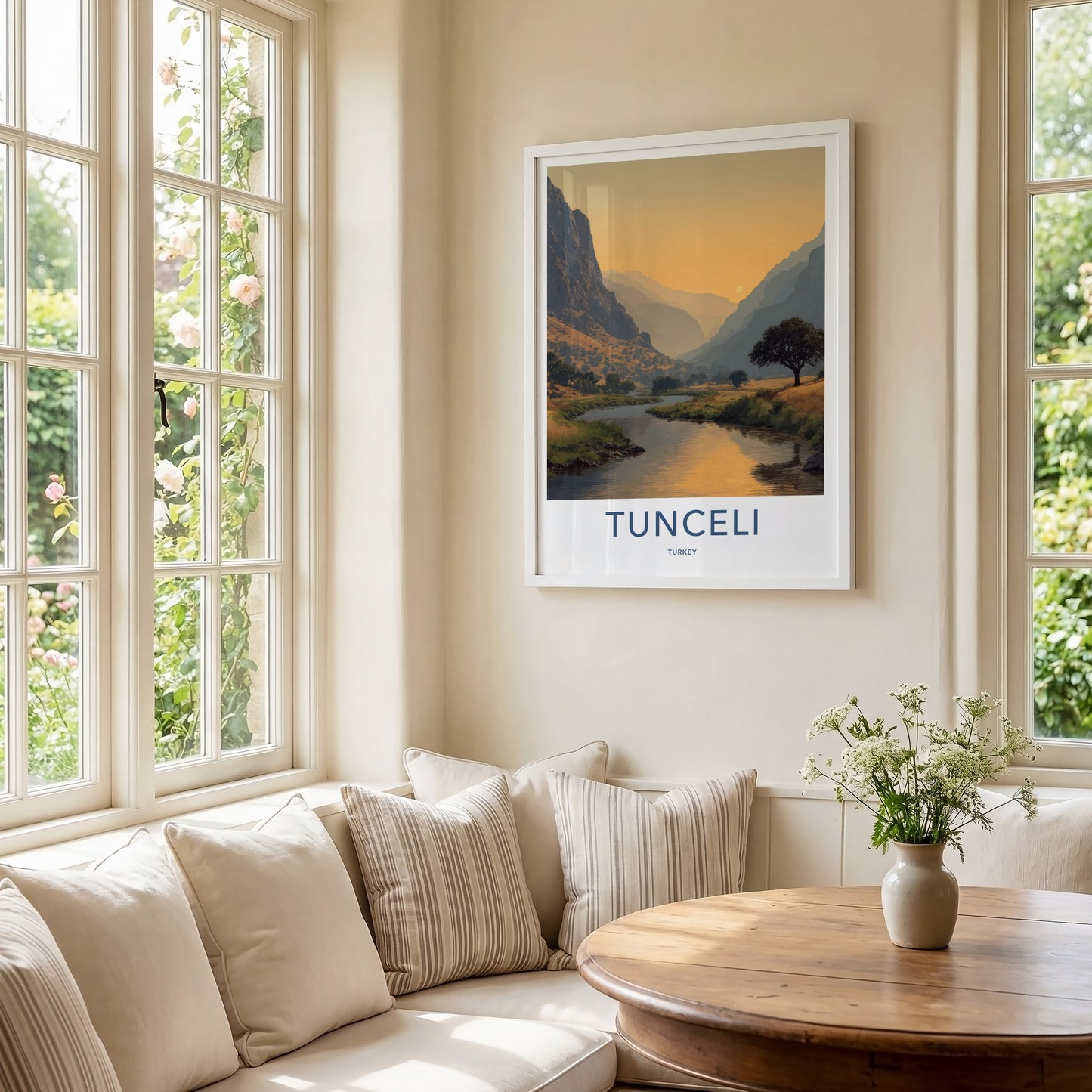 Tunceli Poster Turkey Sunset Valley River Framed Art Gallery Art
