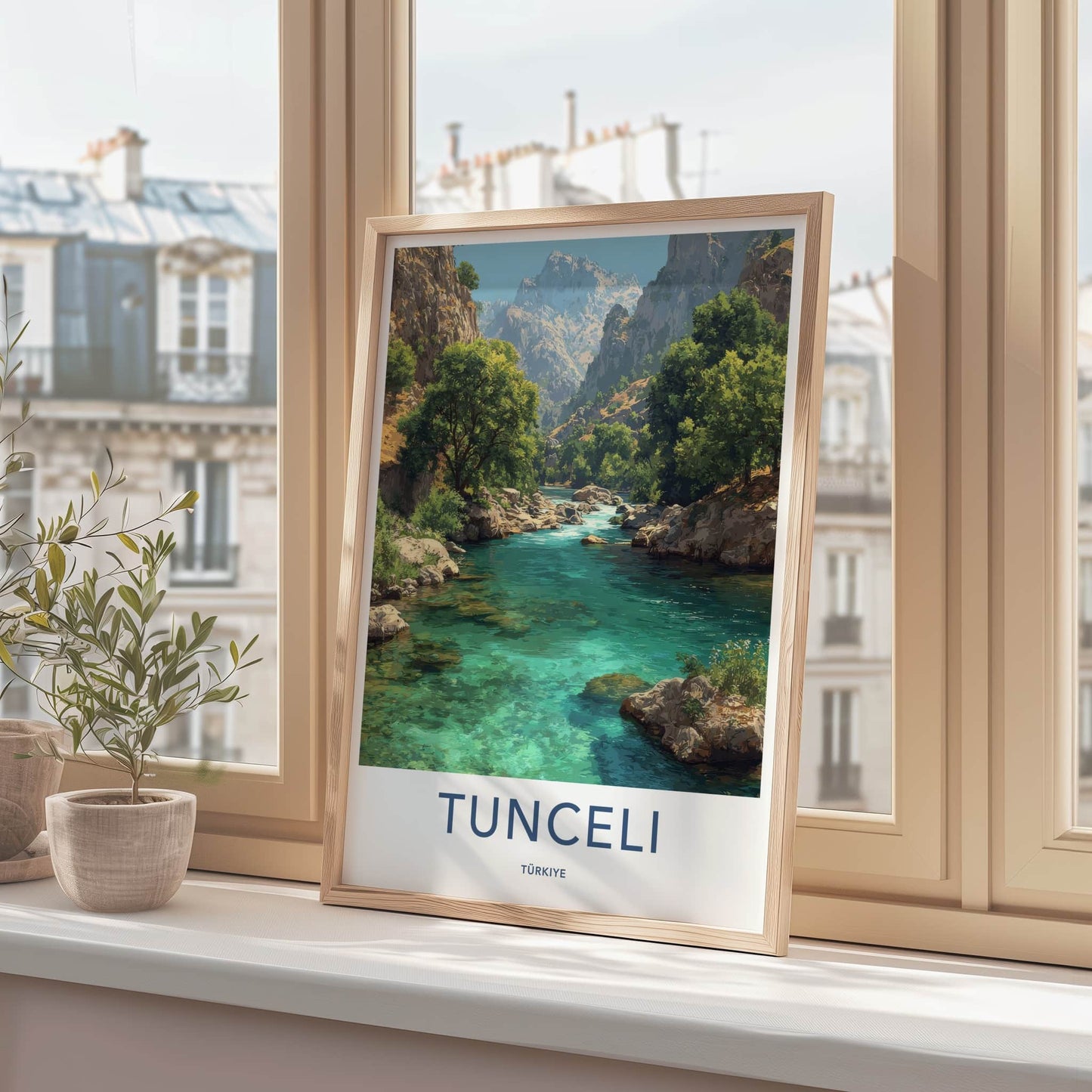 Tunceli Poster - Turkey Travel Art - Turquoise River Canyon Home Decor
