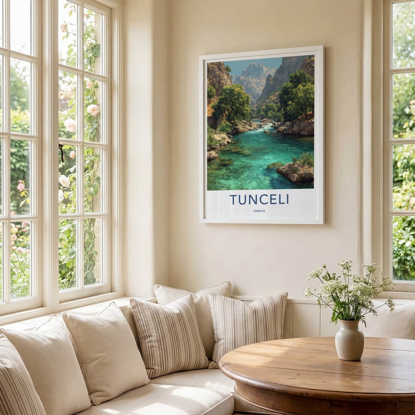Tunceli Poster - Turkey Travel Art - Turquoise River Canyon Home Decor