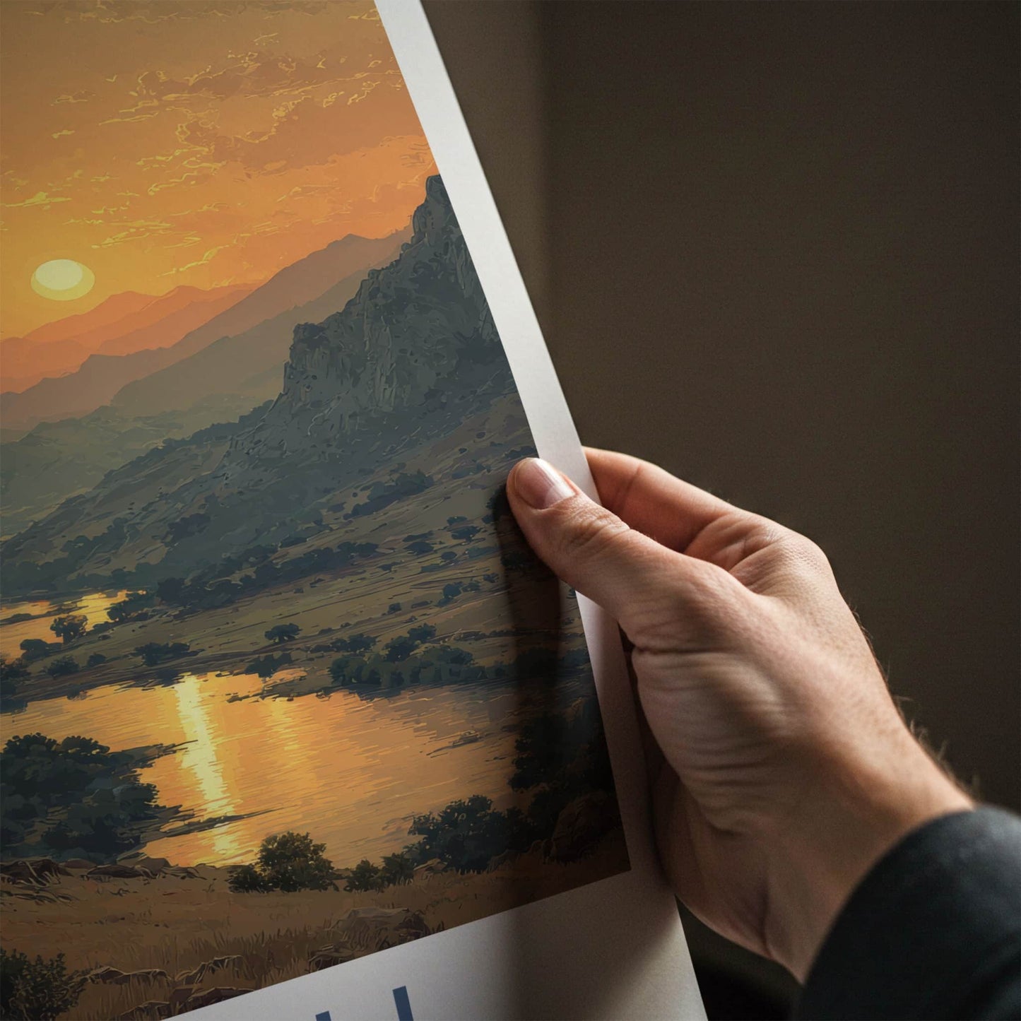Tunceli Poster - Turkiye Wall Art - Golden River Landscape Home Decor