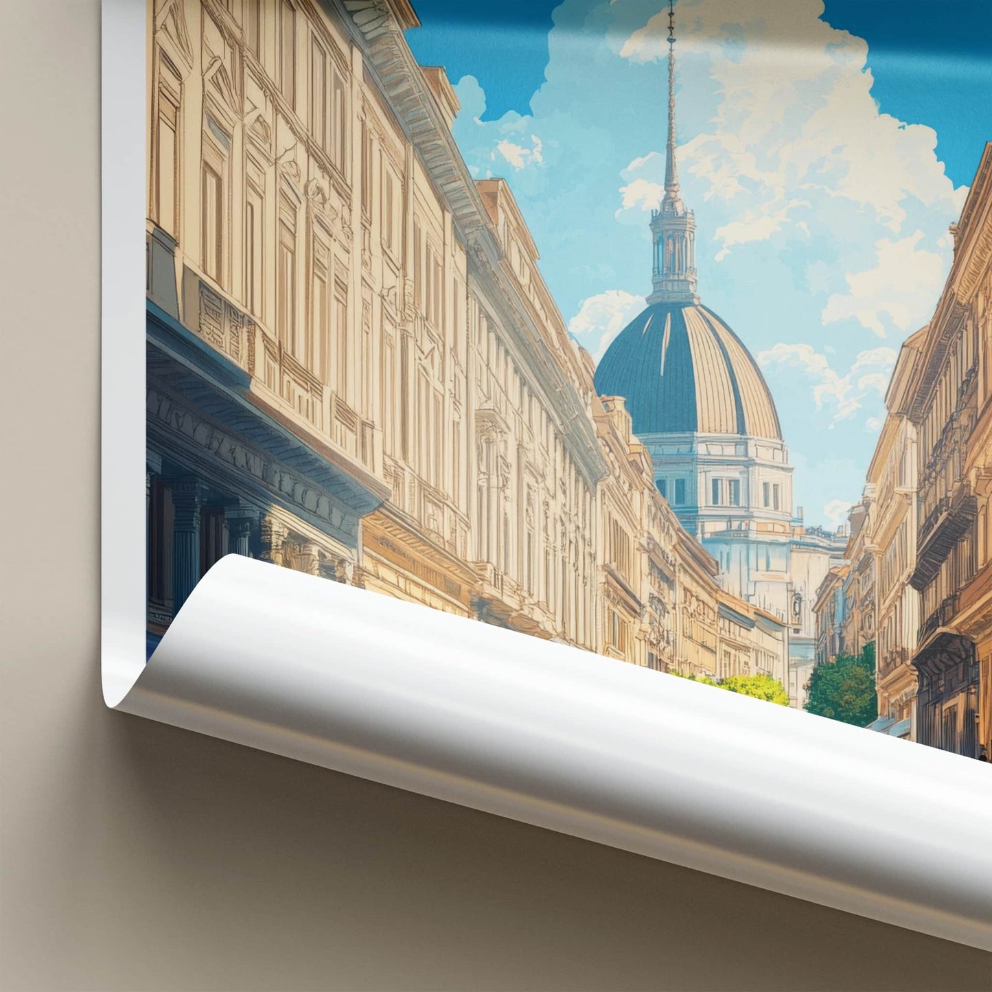 Turin Poster - Italy Travel Art - Historic City Scene Home Decor