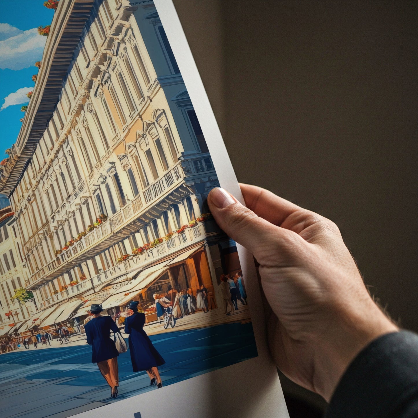 Turin Poster - Italy Travel Print - Historic City Street Framed Decor