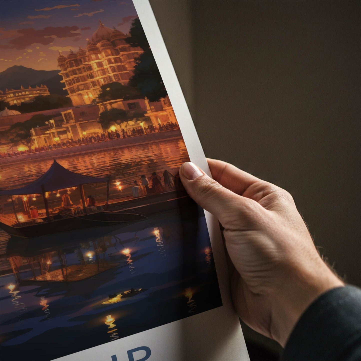 Udaipur Poster - India Framed Art - Rajasthan Lake Palace Sunset Gallery Art