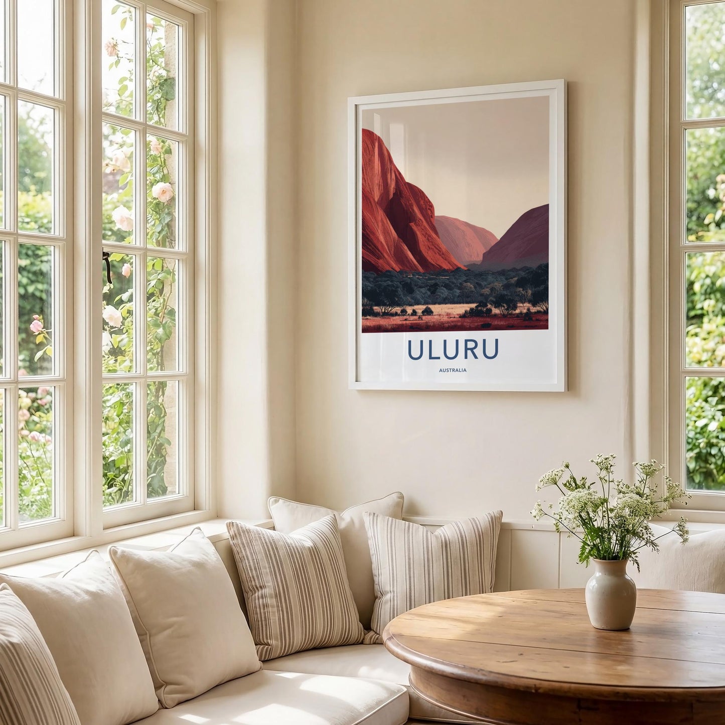 Uluru Poster - Australia Travel Art - Red Rock Landscape Home Decor