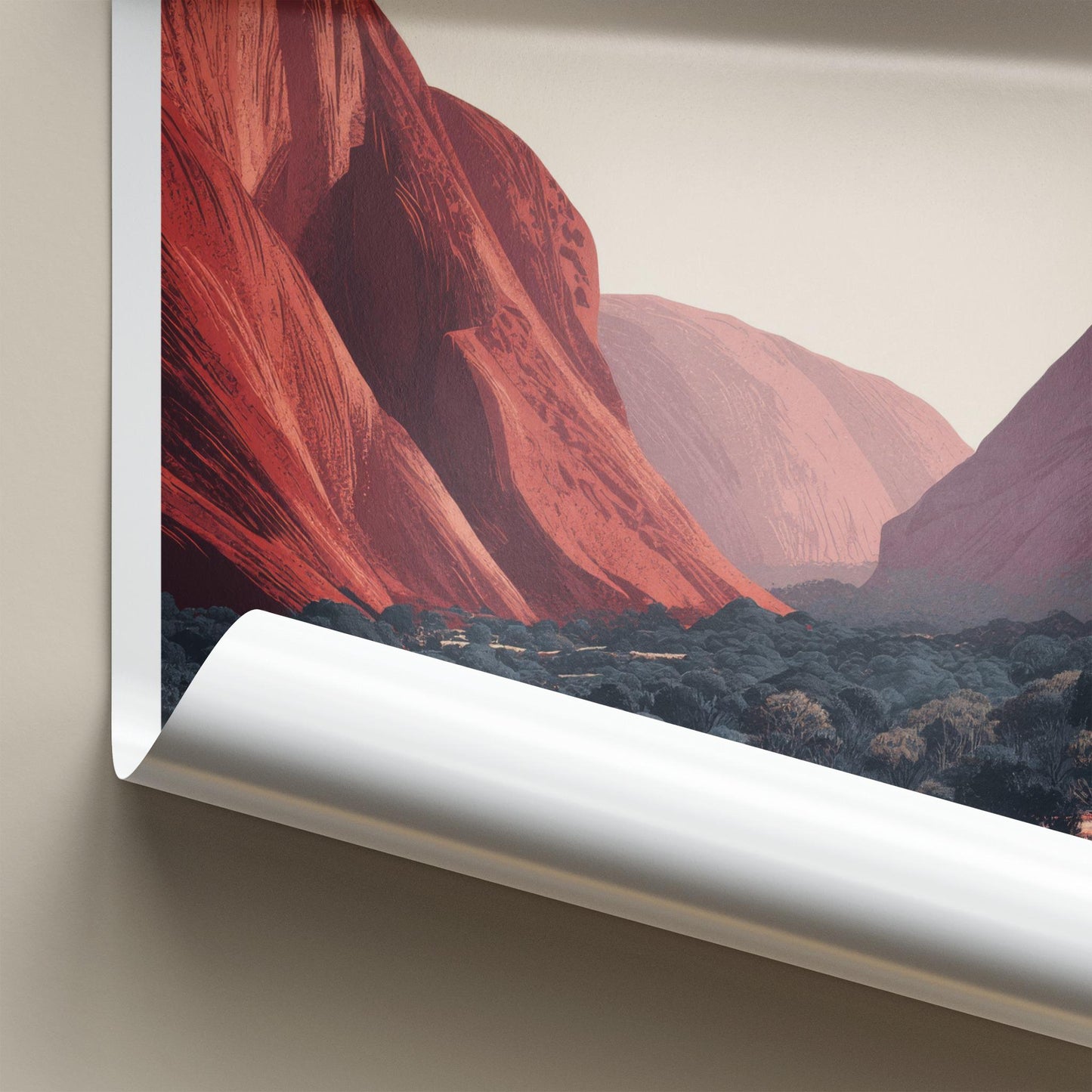 Uluru Poster - Australia Travel Art - Red Rock Landscape Home Decor