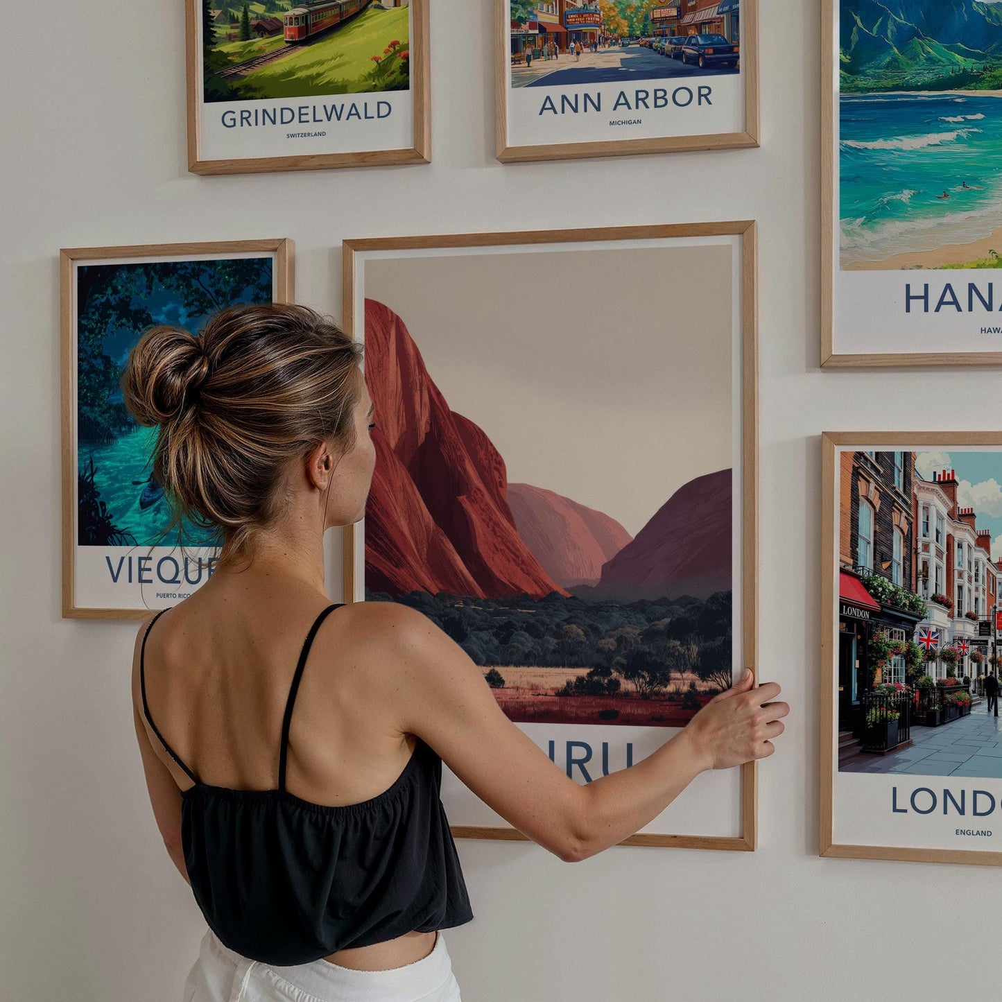 Uluru Poster - Australia Travel Art - Red Rock Landscape Home Decor