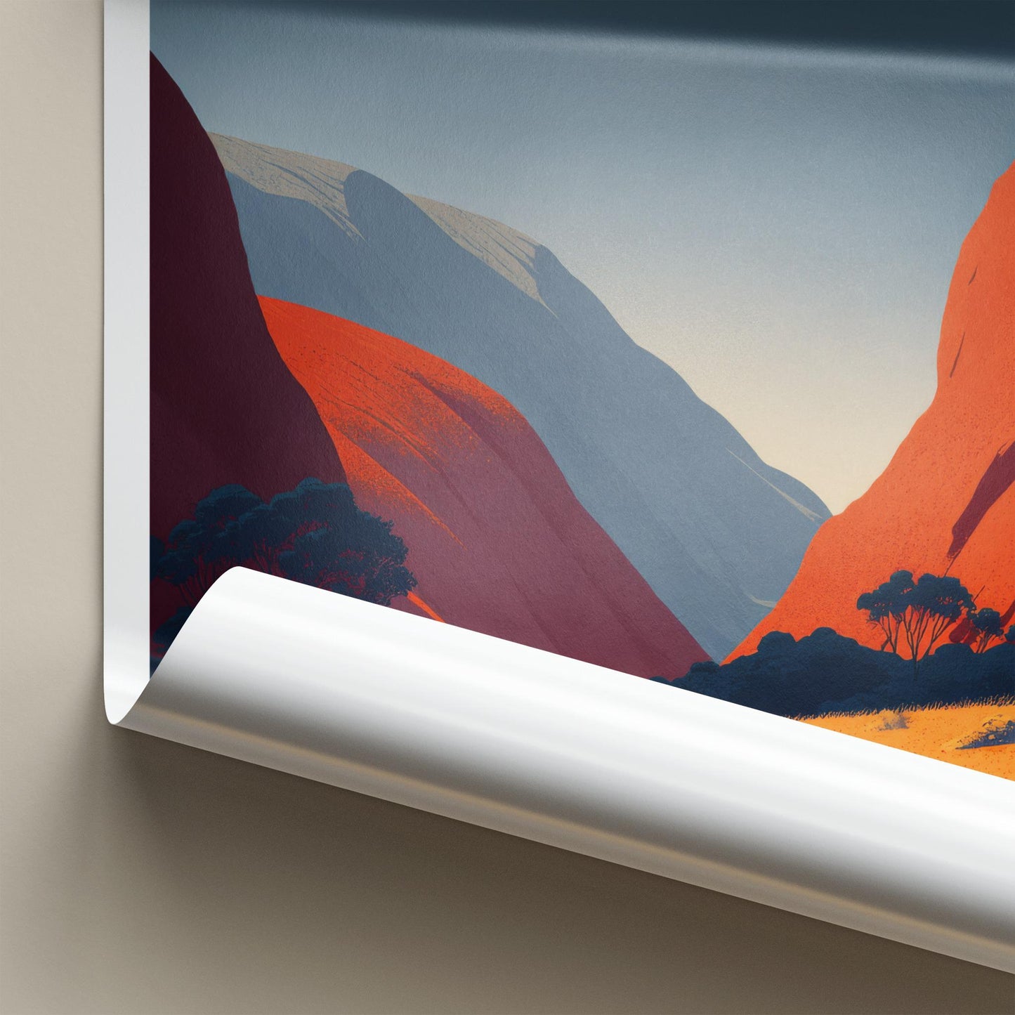 Uluru Poster - Australia Travel Art - Red Rock Landscape Home Decor