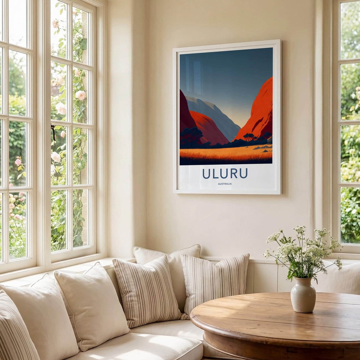 Uluru Poster - Australia Travel Art - Red Rock Landscape Home Decor