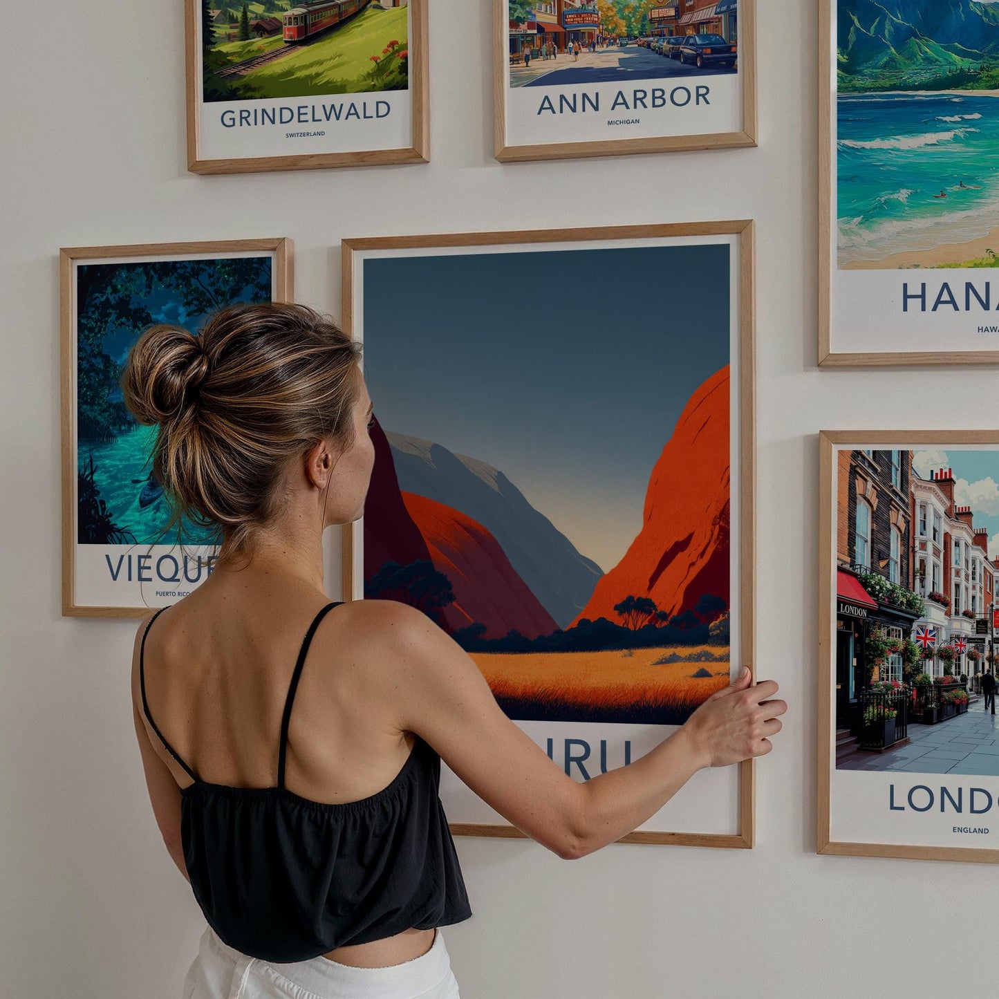 Uluru Poster - Australia Travel Art - Red Rock Landscape Home Decor