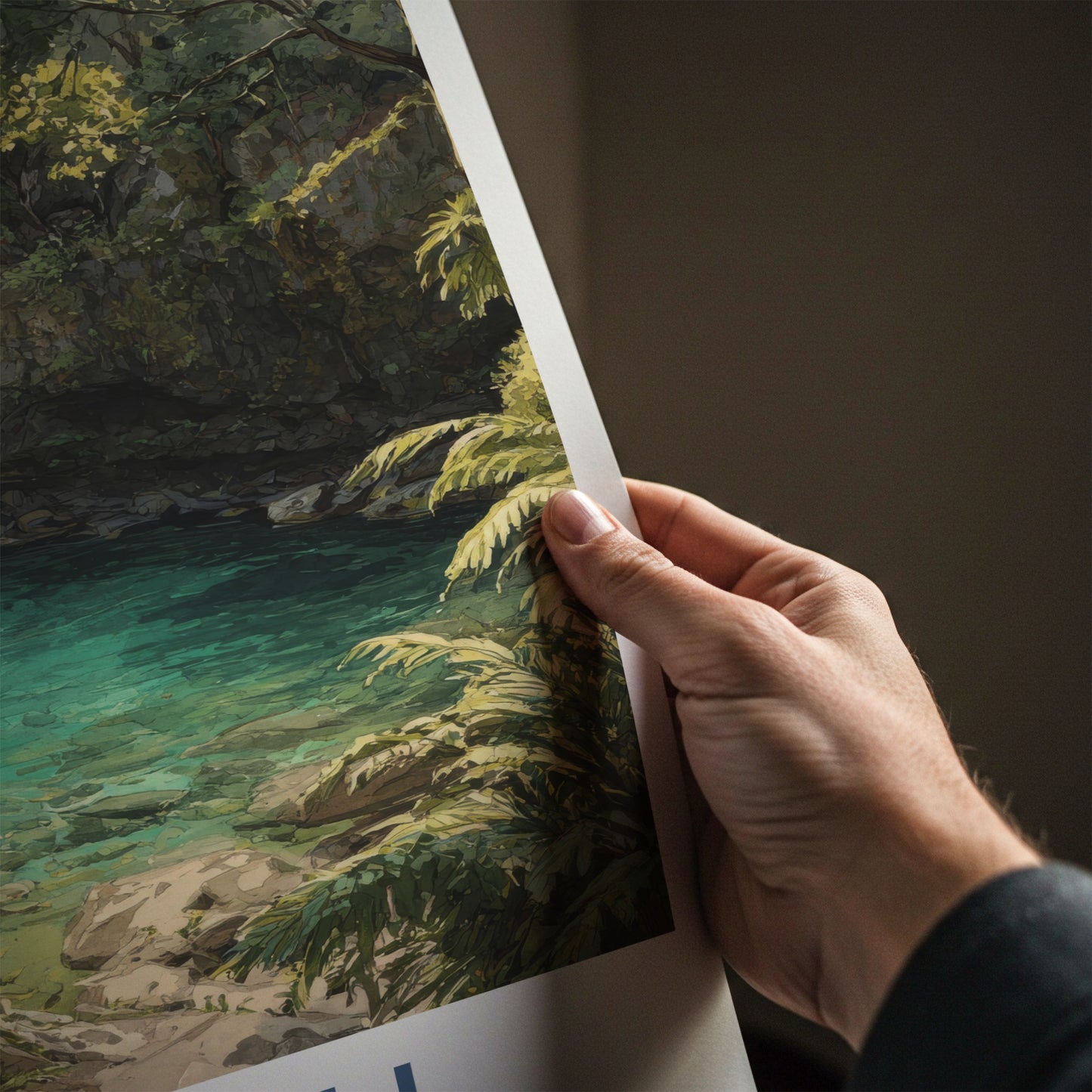 Upolu Poster - Samoa Clear Waterfall Gorge Wall Art
