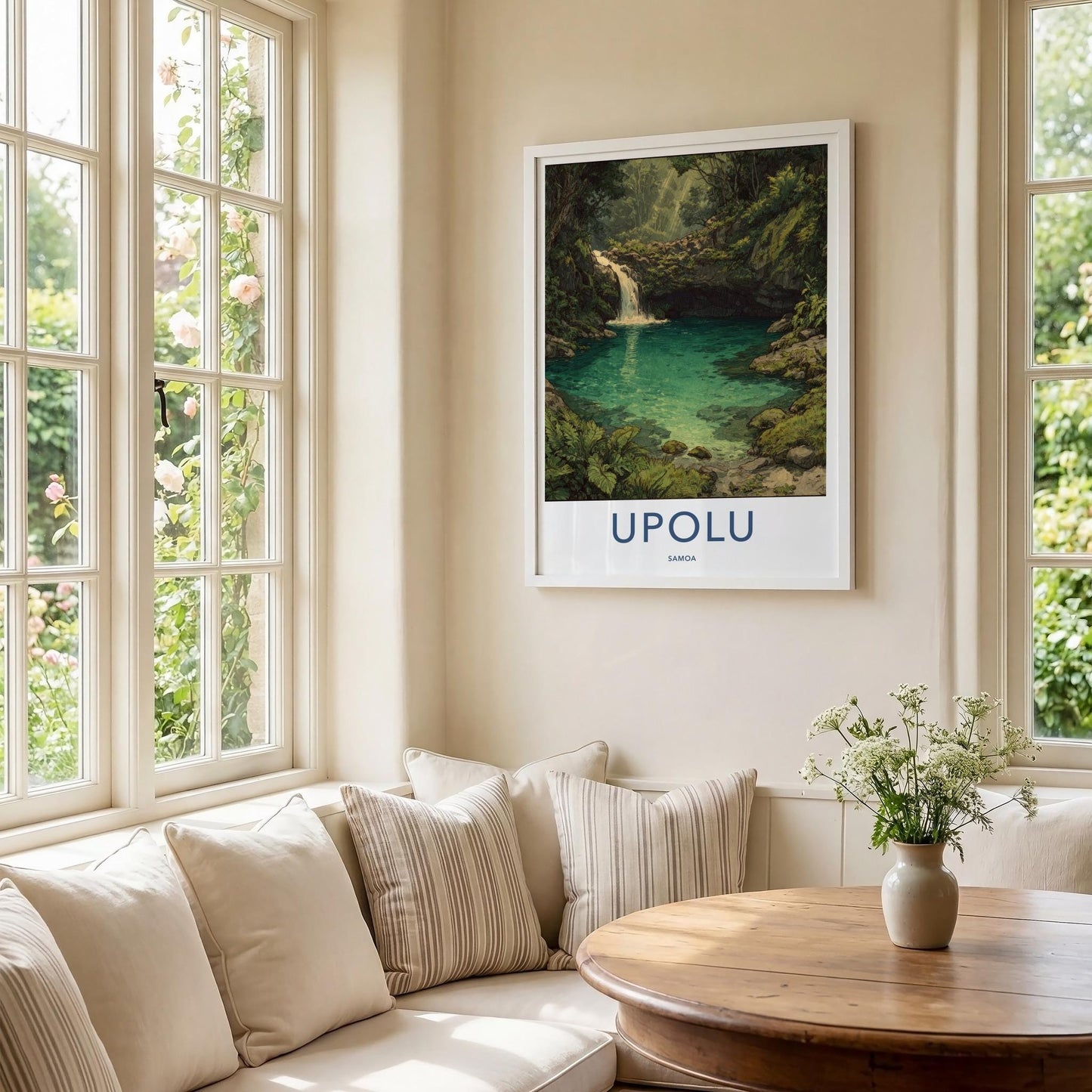 Upolu Poster - Samoa Travel Art - Tropical Forest Oasis Home Decor