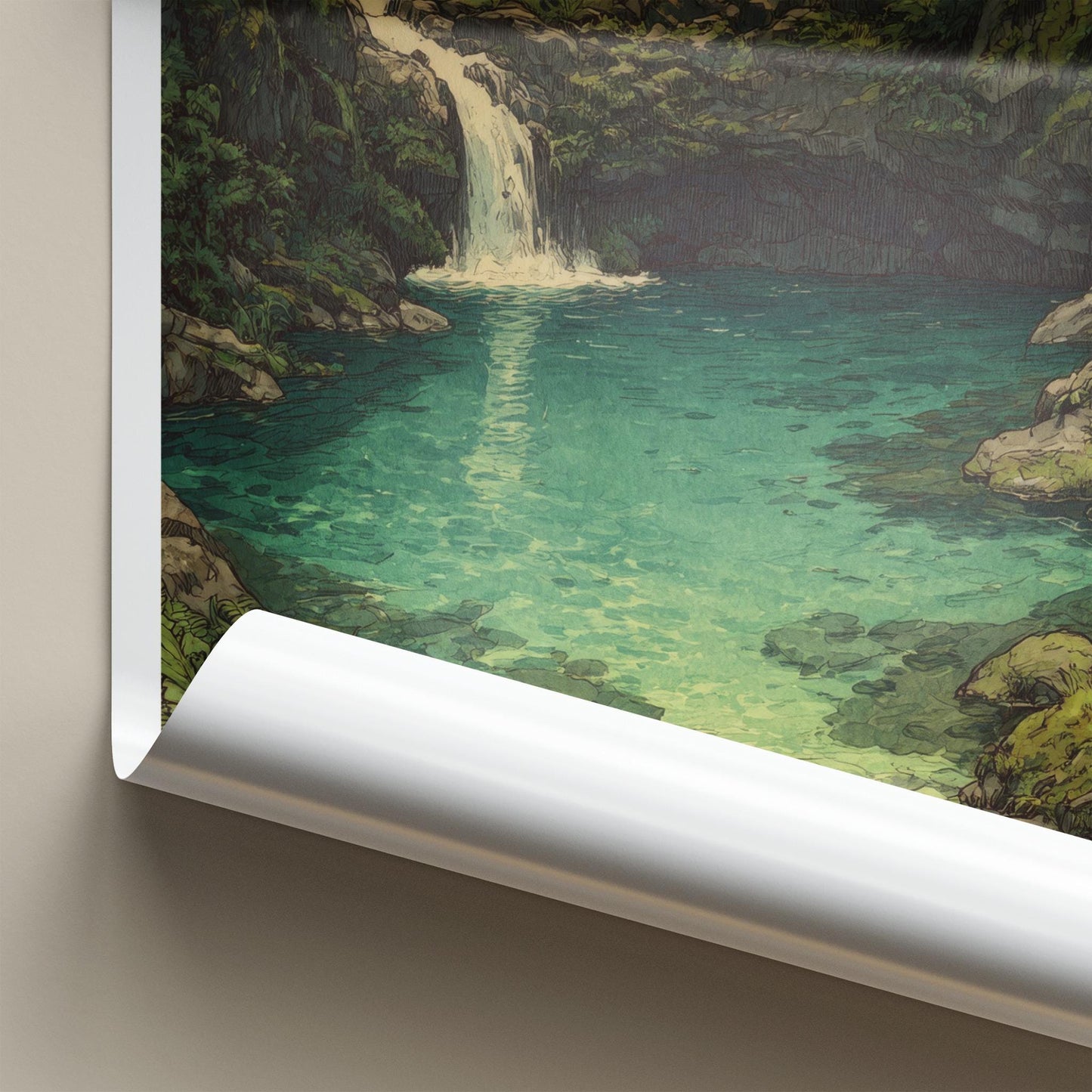Upolu Poster - Samoa Travel Art - Tropical Forest Oasis Home Decor