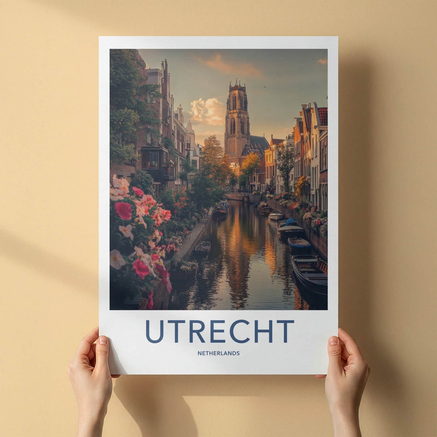 Utrecht Poster - Netherlands Travel Art - Historic Canal View Home Decor