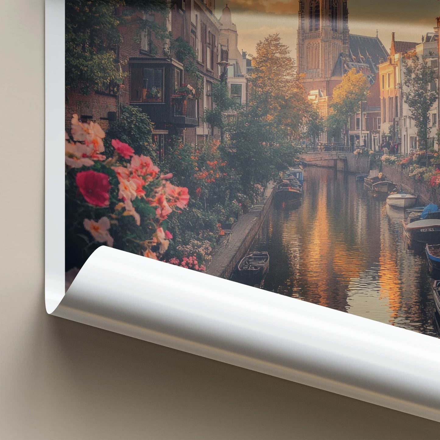 Utrecht Poster - Netherlands Travel Art - Historic Canal View Home Decor