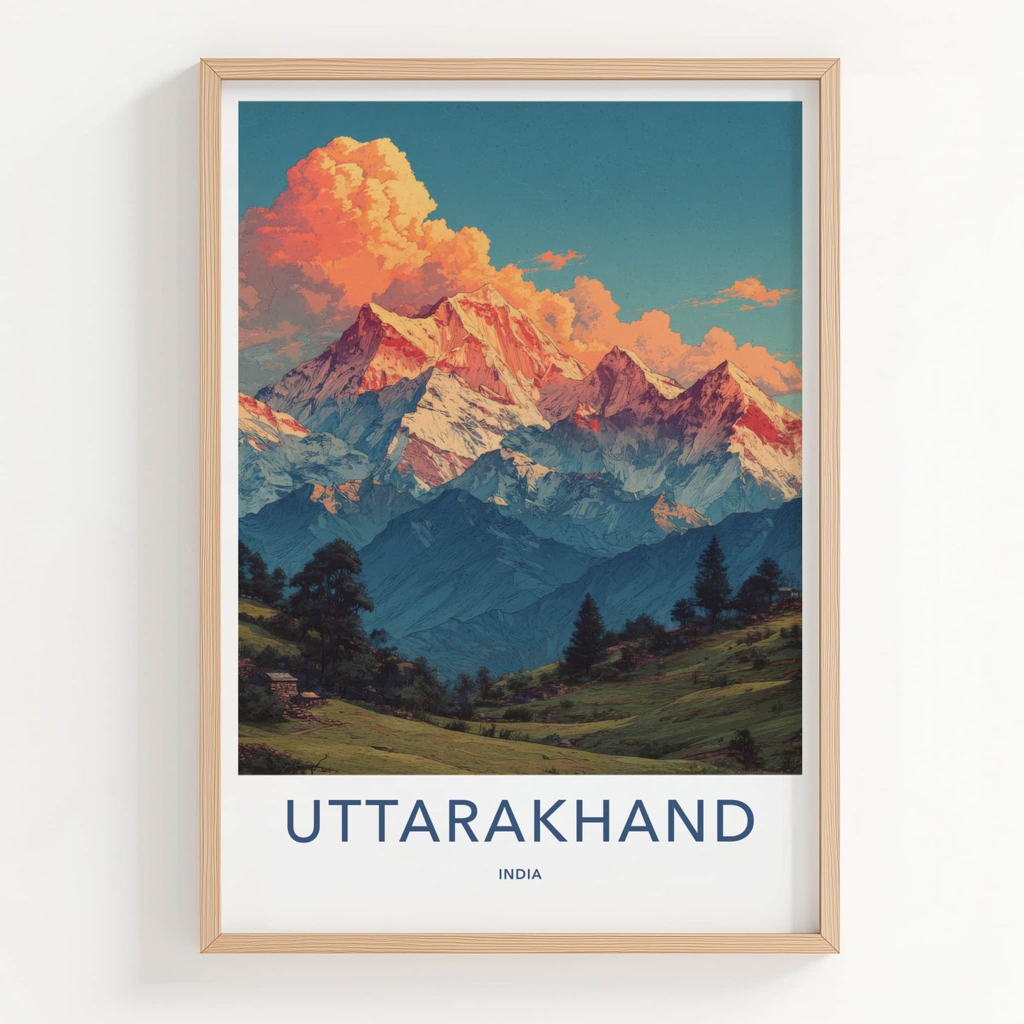 Uttarakhand Poster - India Fine Art - Gigantic Pink Clouds Gallery Art
