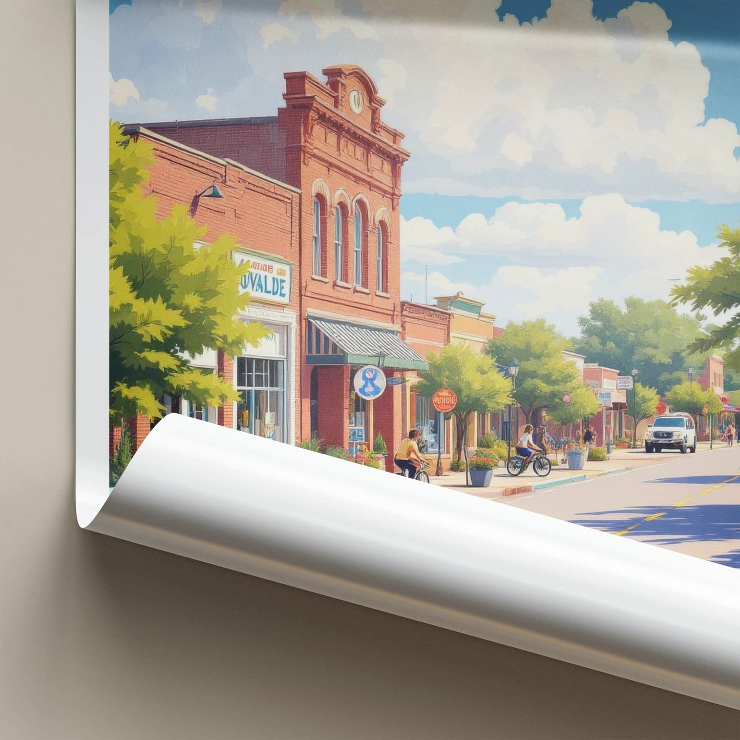 Uvalde Poster - Texas Wall Art - Historic Main Street Home Decor