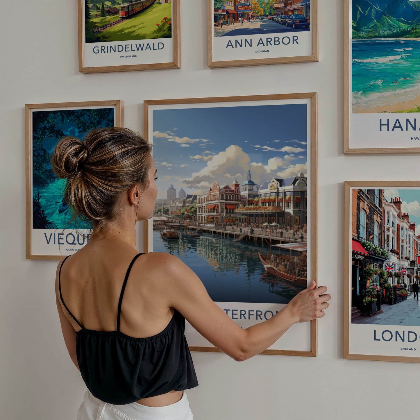 V & A Waterfront Poster - South Africa Wall Art - Lively Port View Home Decor