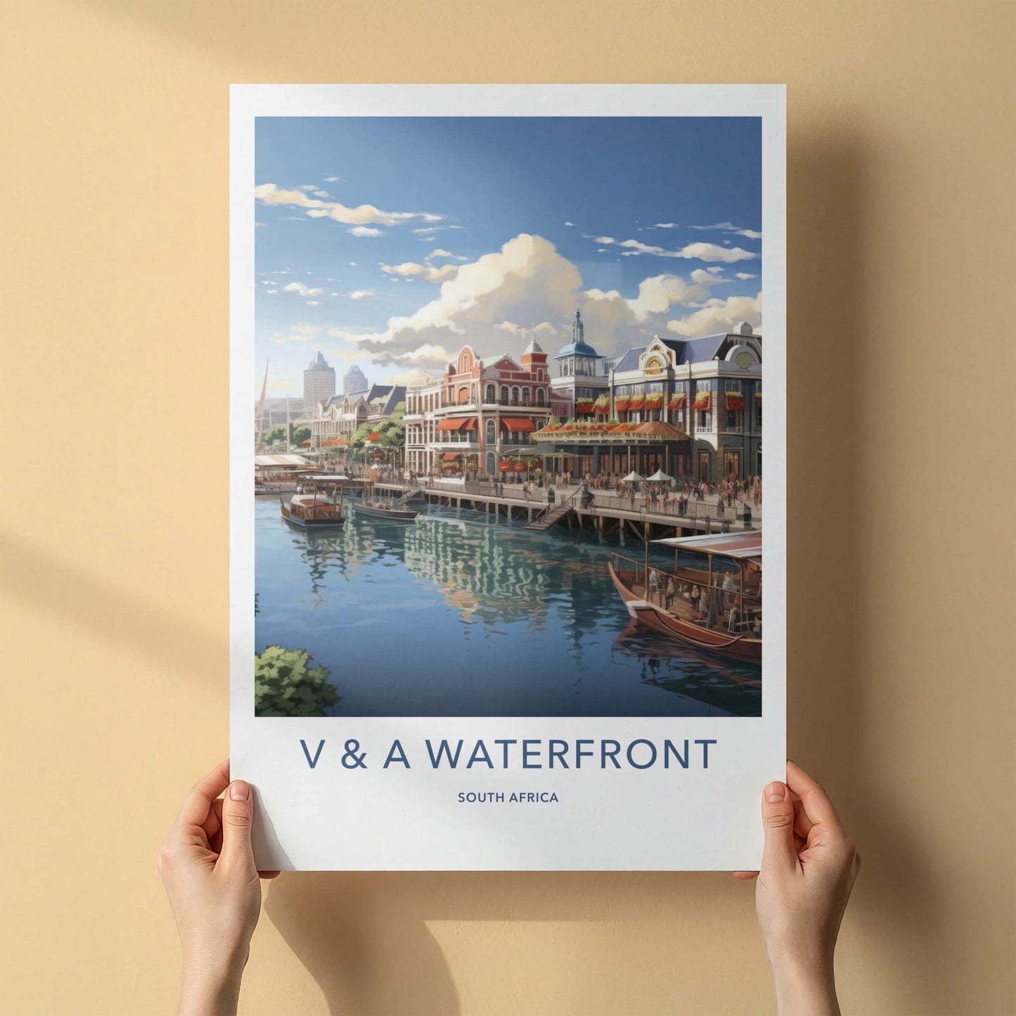 V & A Waterfront Poster - South Africa Wall Art - Lively Port View Home Decor