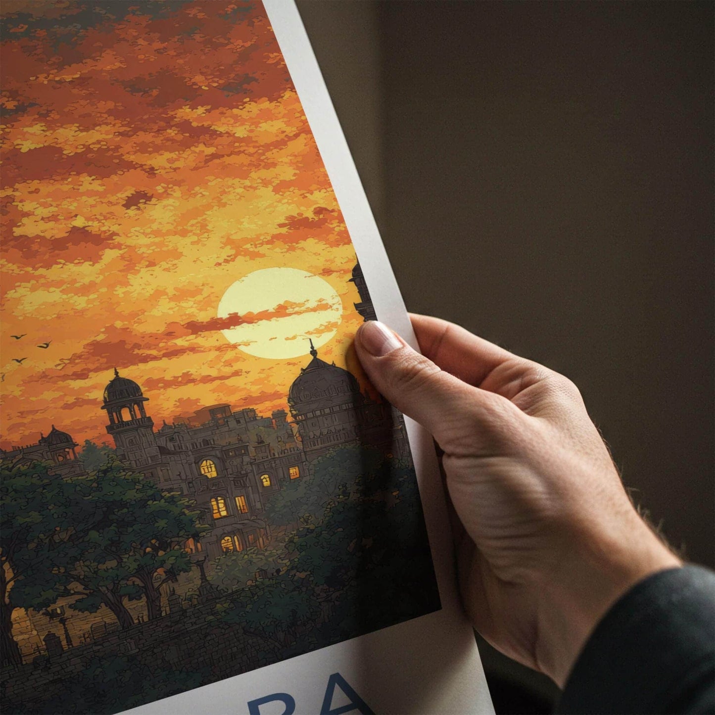 Vadodara Poster - India Art Print - Gujarat Glowing Sunset Home Decor