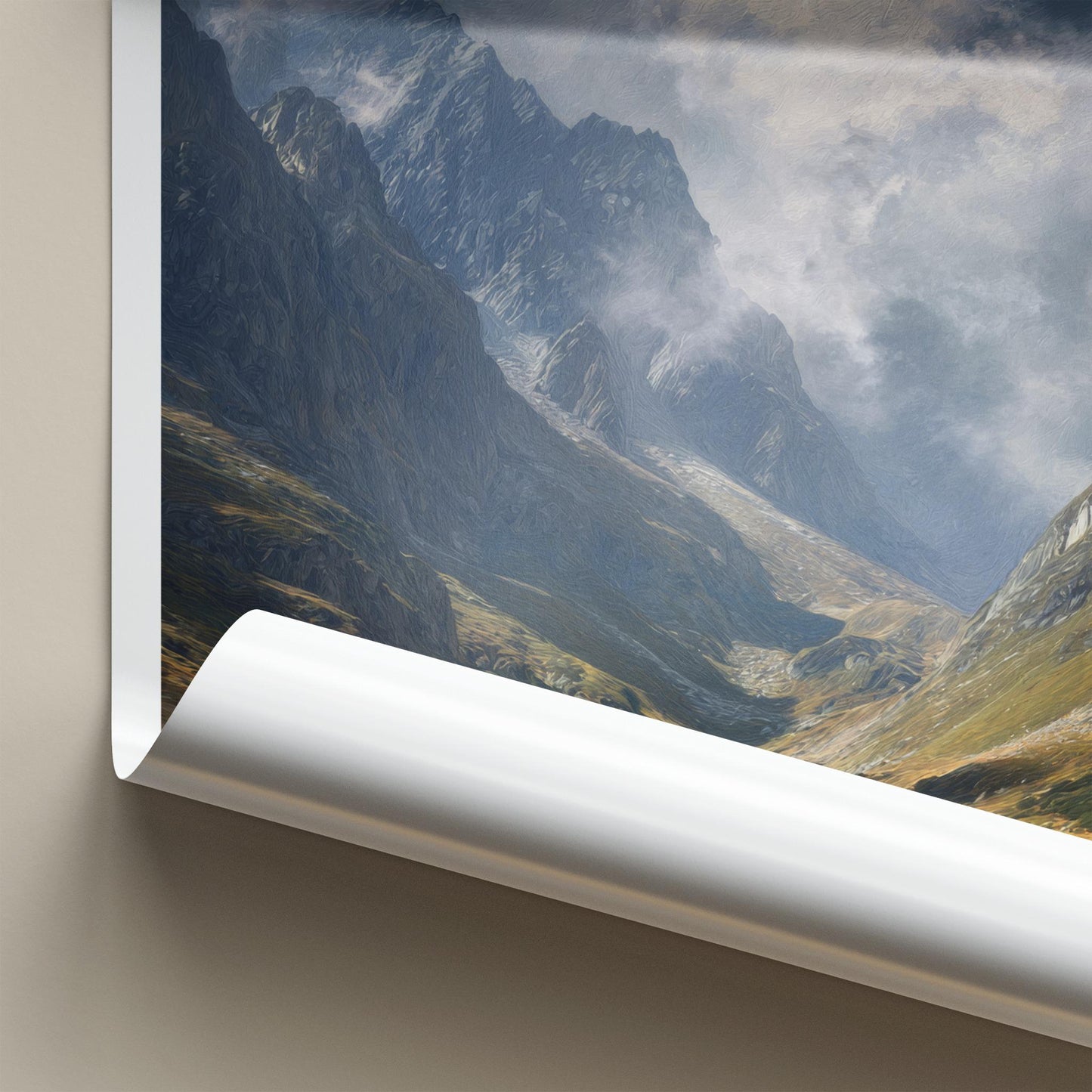 Val Bregaglia Poster - Switzerland Travel Art - Misty Alpine Valley Home Decor